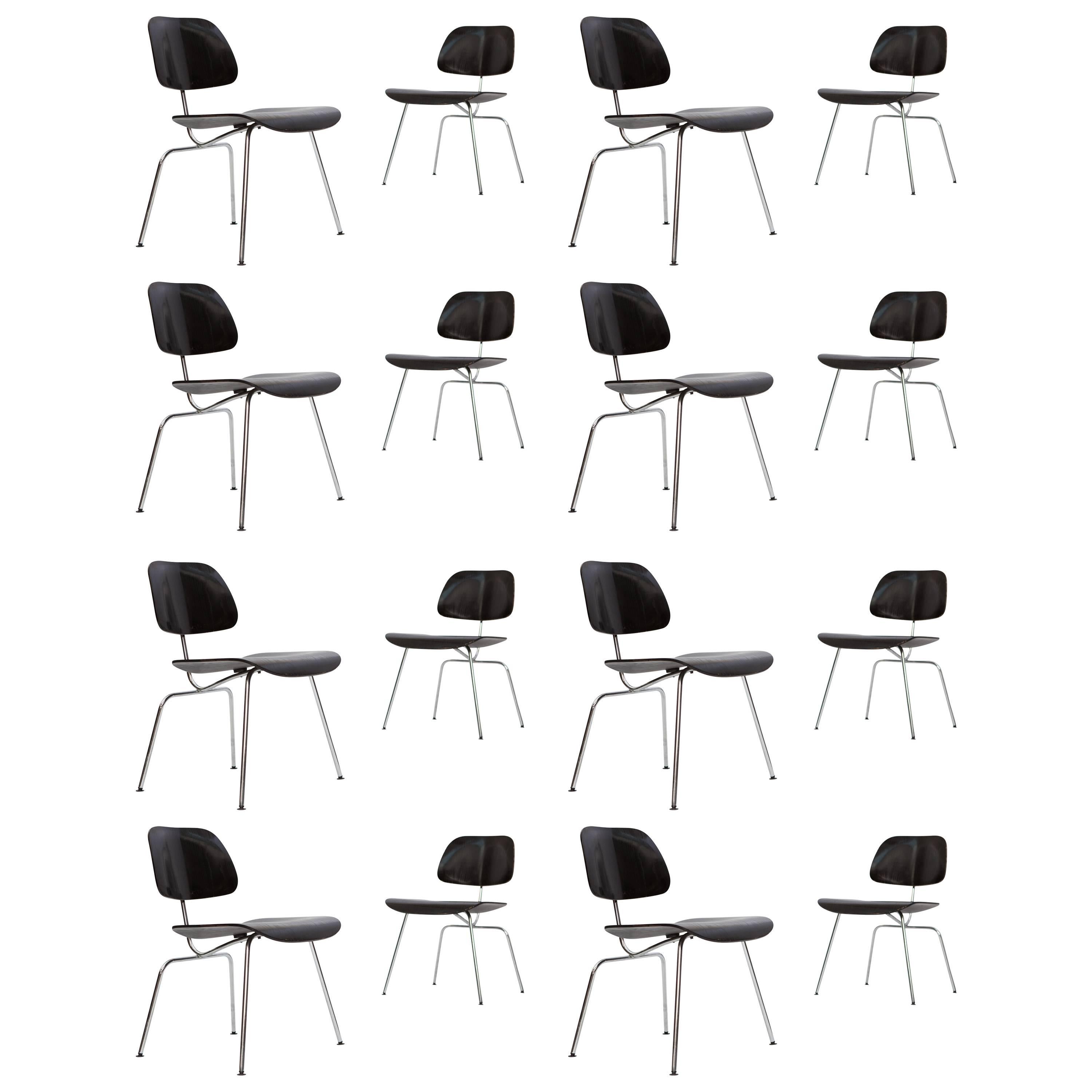 Set of Black Eames DMC Dining Chairs, Produced by Vitra 1