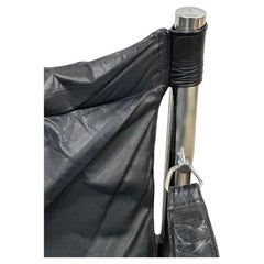 set di sedie Safari in pelle nera e cromo di Johanson Designs