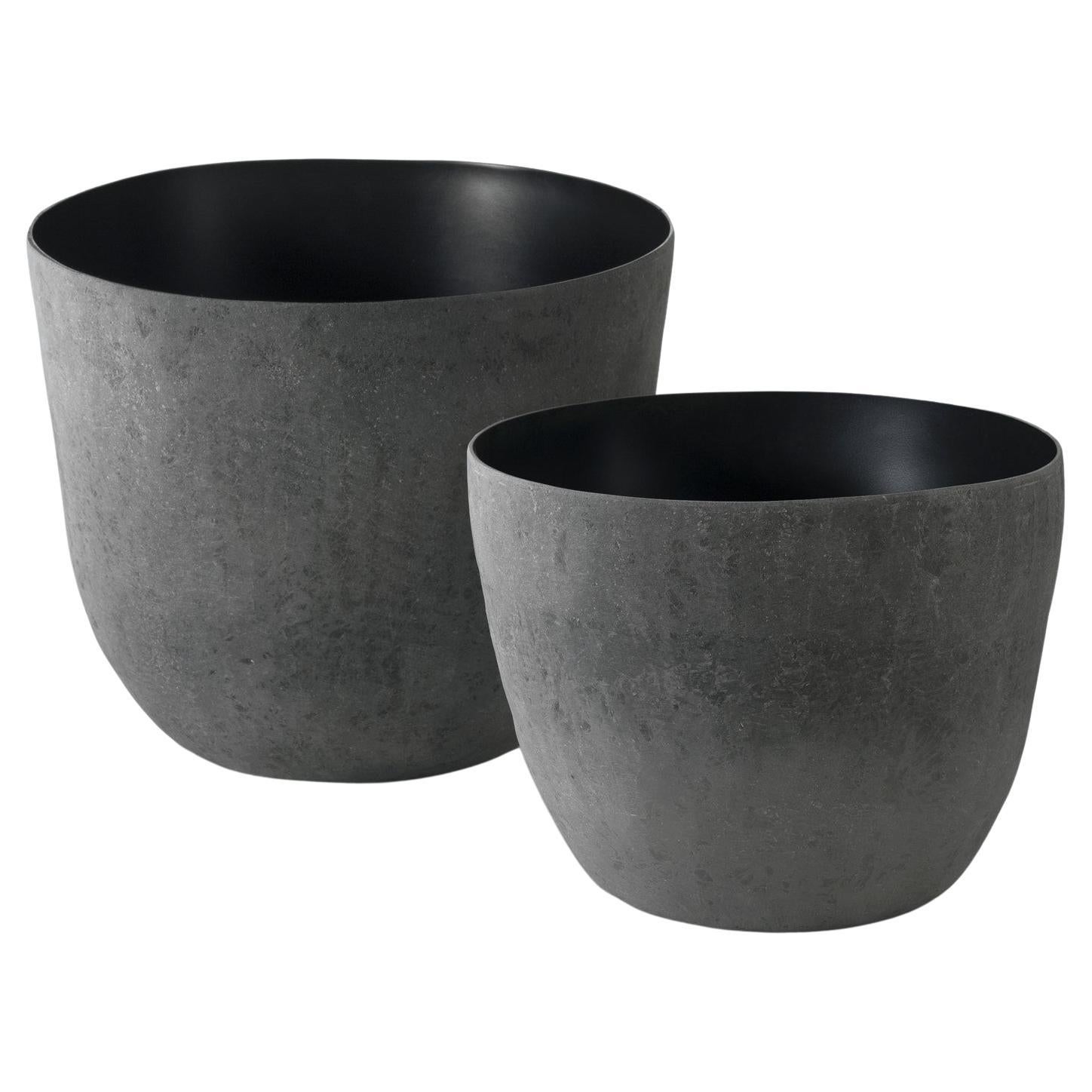 Set of Black Vaso Vase by Imperfettolab For Sale