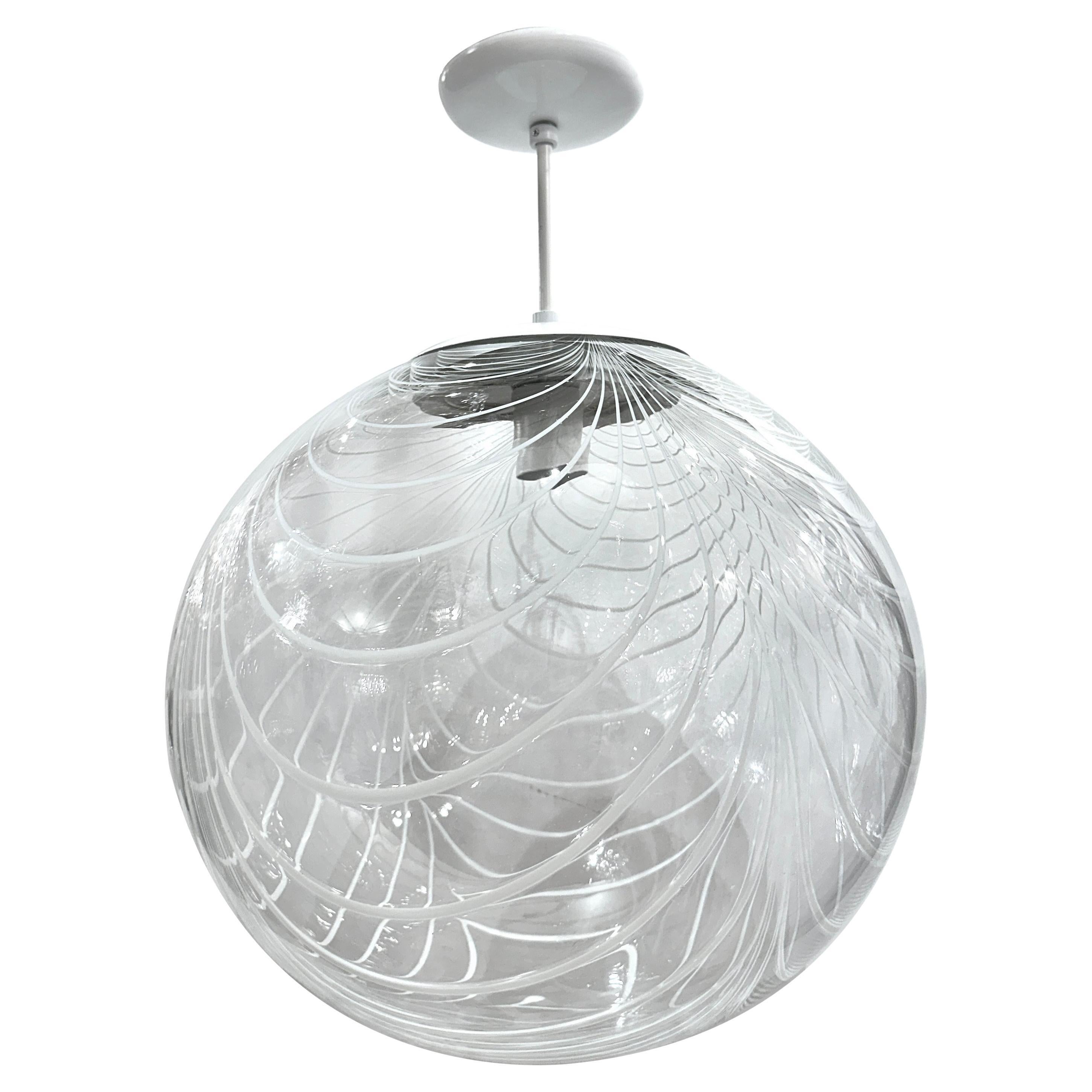 Set of Blown Glass Globe Lanterns, Sold Individually For Sale