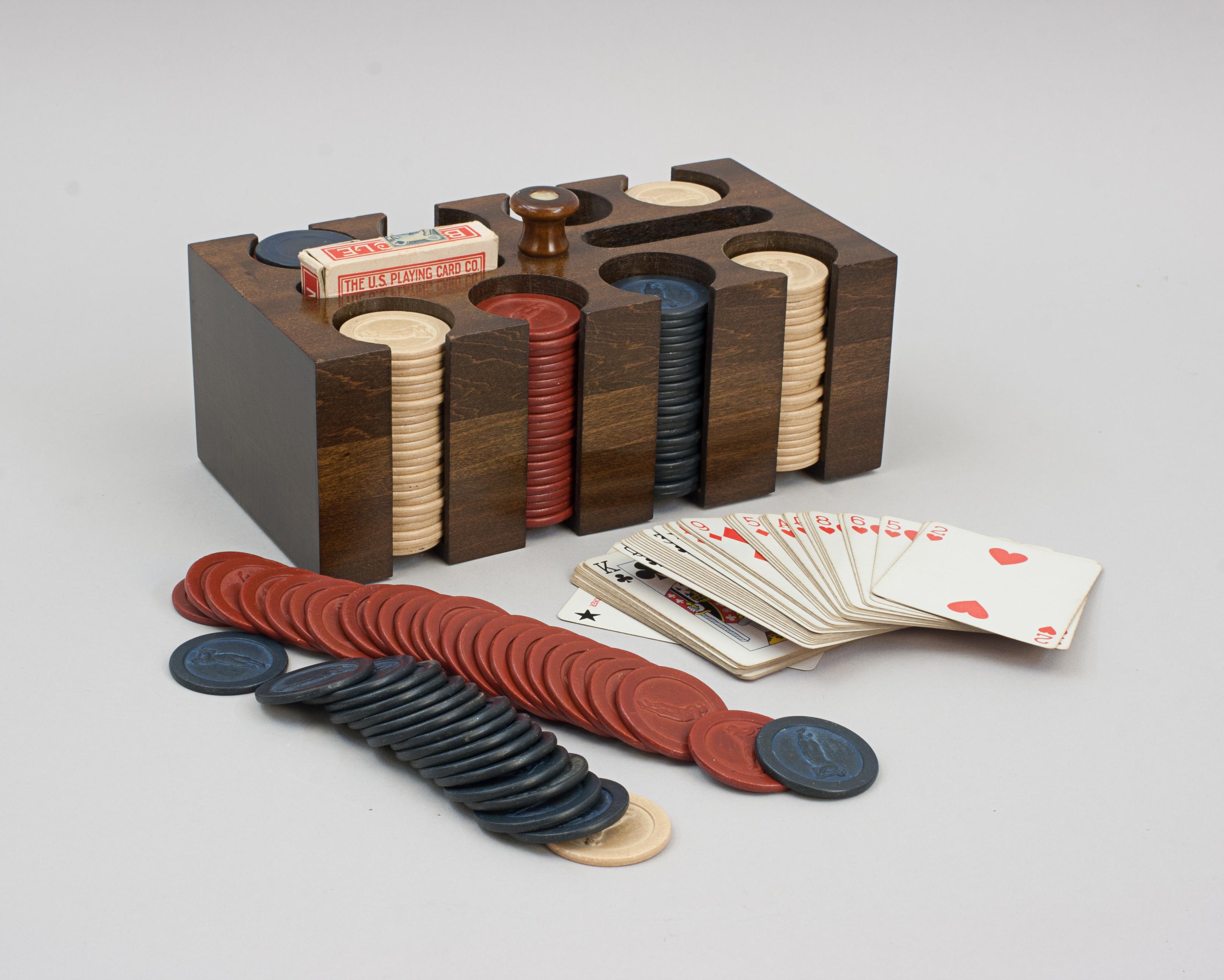 Hardwood Set of Bobby Jones Poker Chips For Sale
