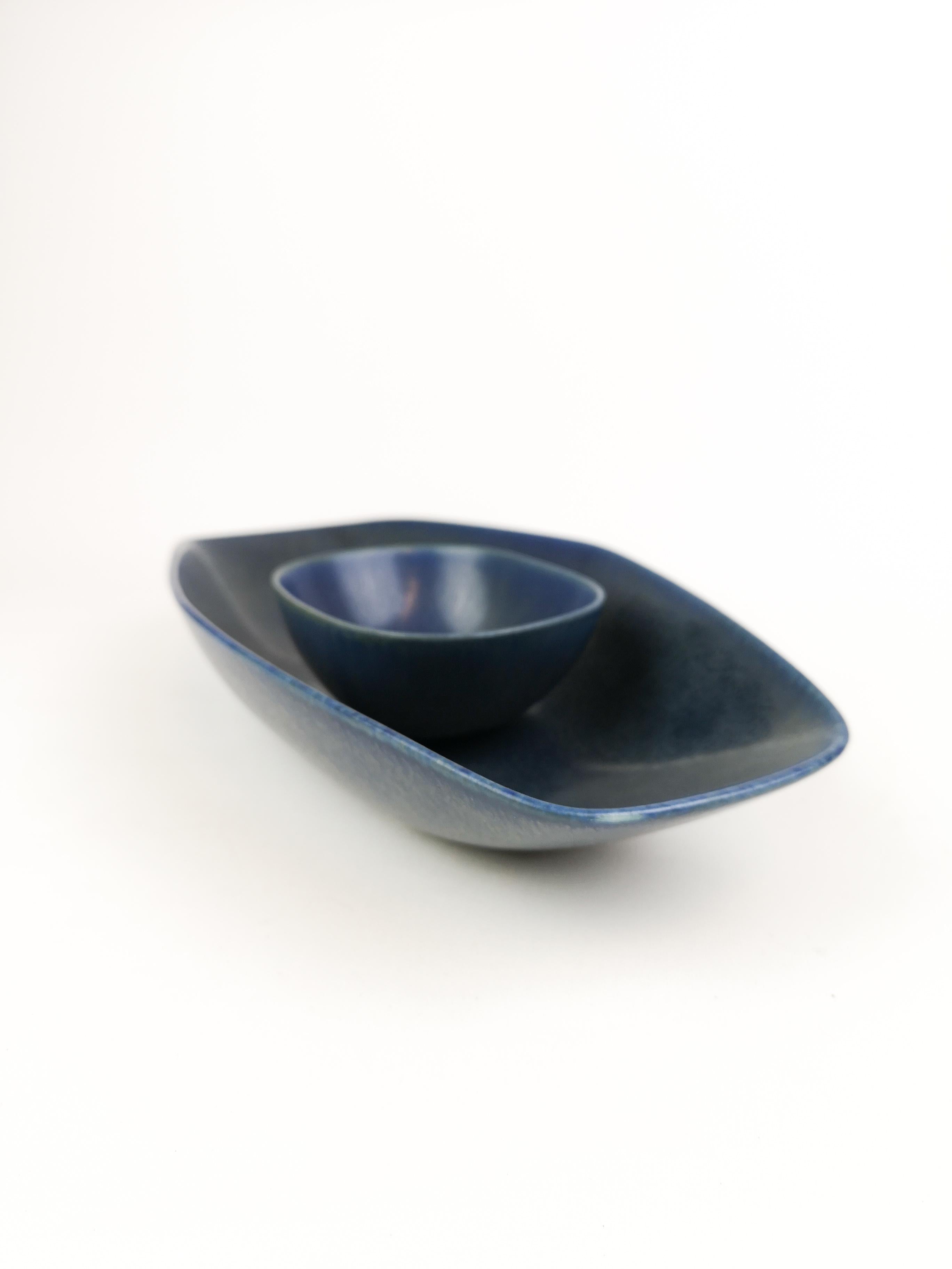 Ceramic Set of Bowls Carl-Harry Stålhane Rörstrand Sweden, 1960s