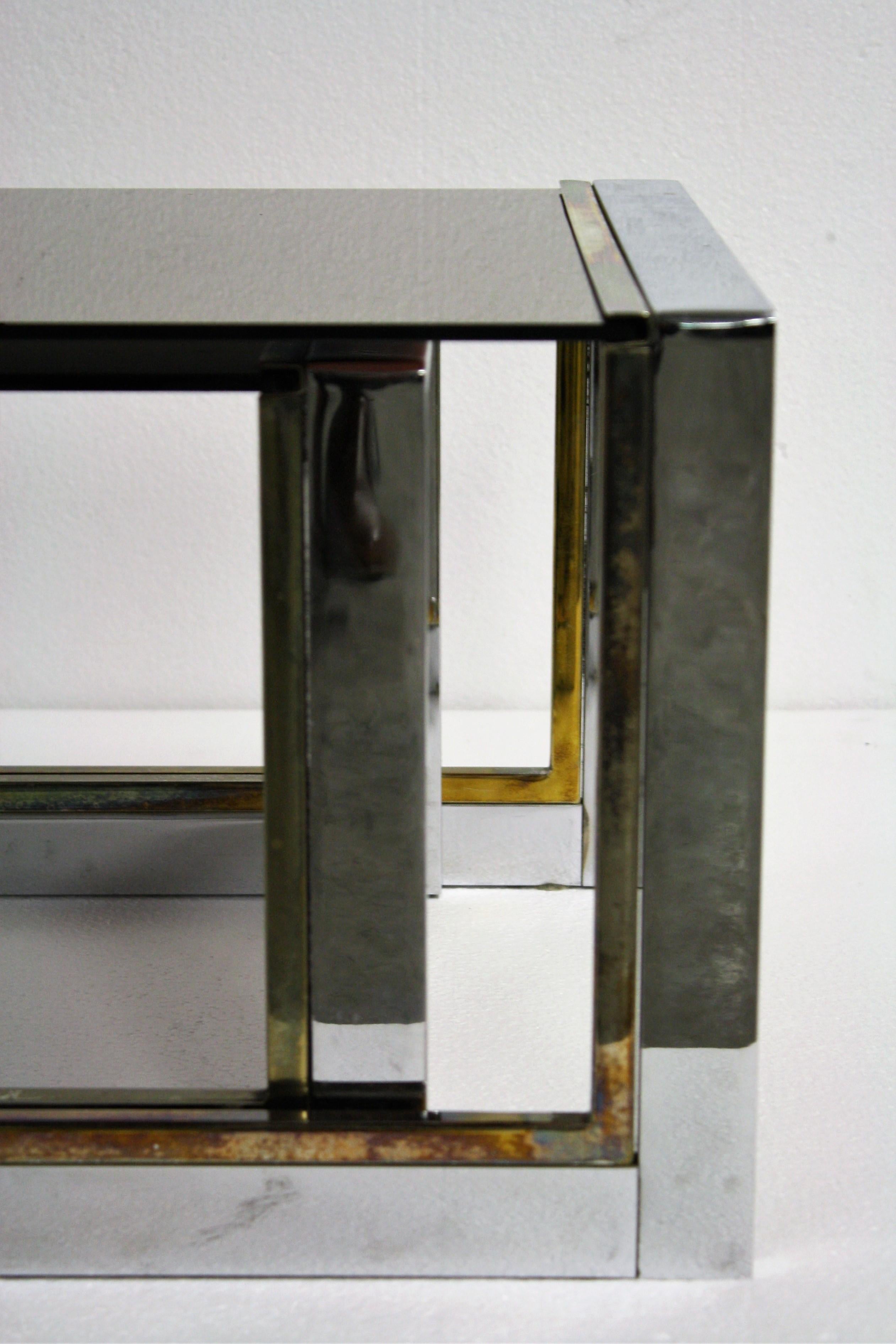 Set of Brass and Chrome Nesting Tables, 1970s France 1