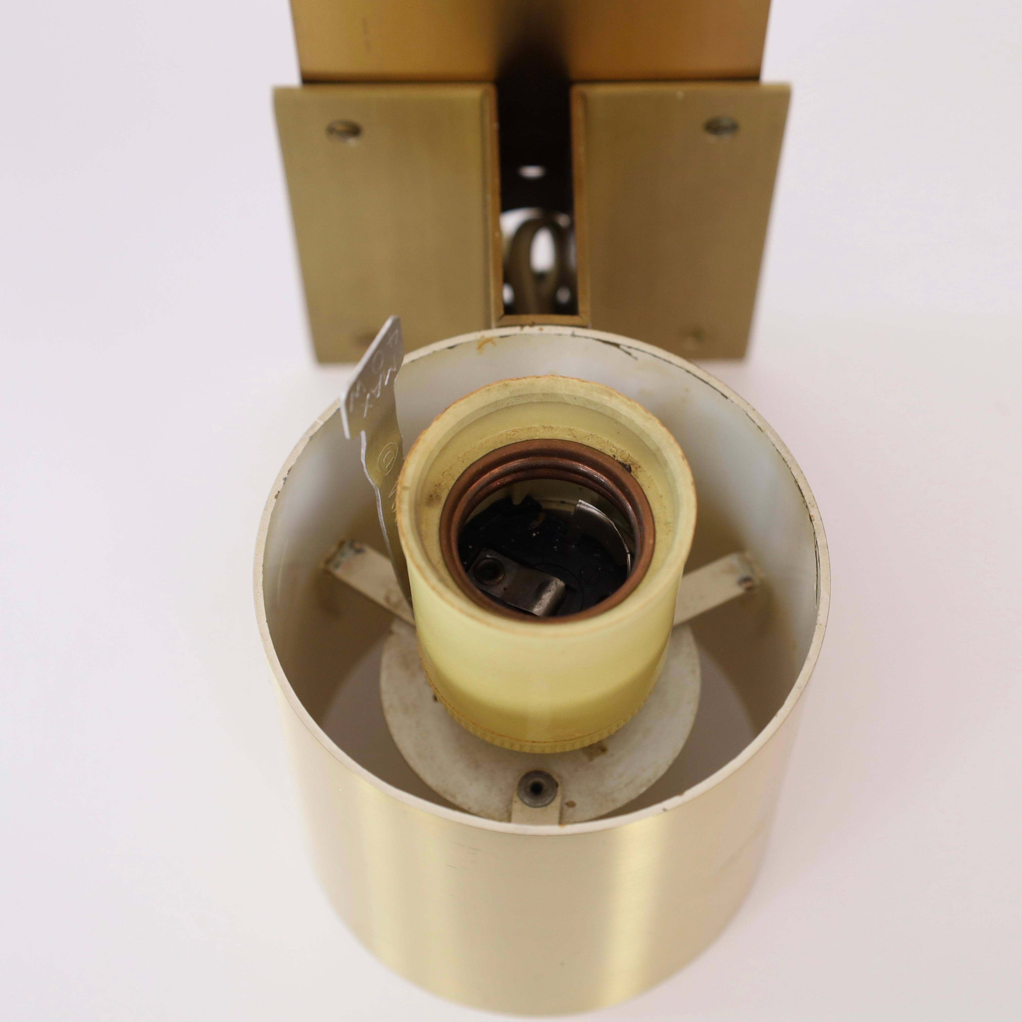 Danish Brass and Opaline Sconces by Jørgen Bo for Fog & Morup, 1960s, Denmark For Sale 6