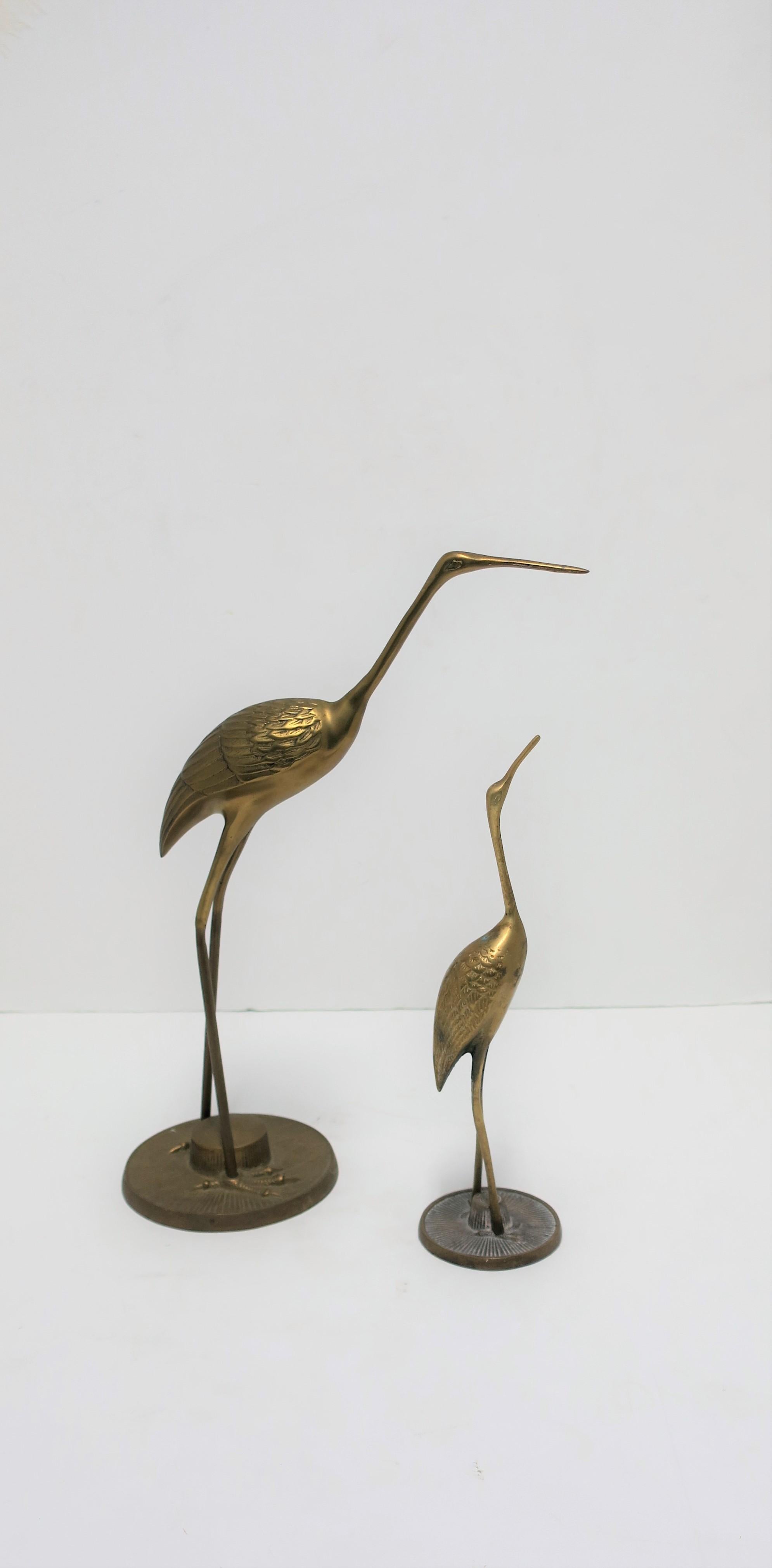 Set of Brass Crane Birds In Good Condition In New York, NY