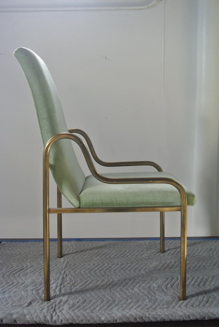 Set of Brass Dining Chairs by Mastercraft For Sale at 1stDibs