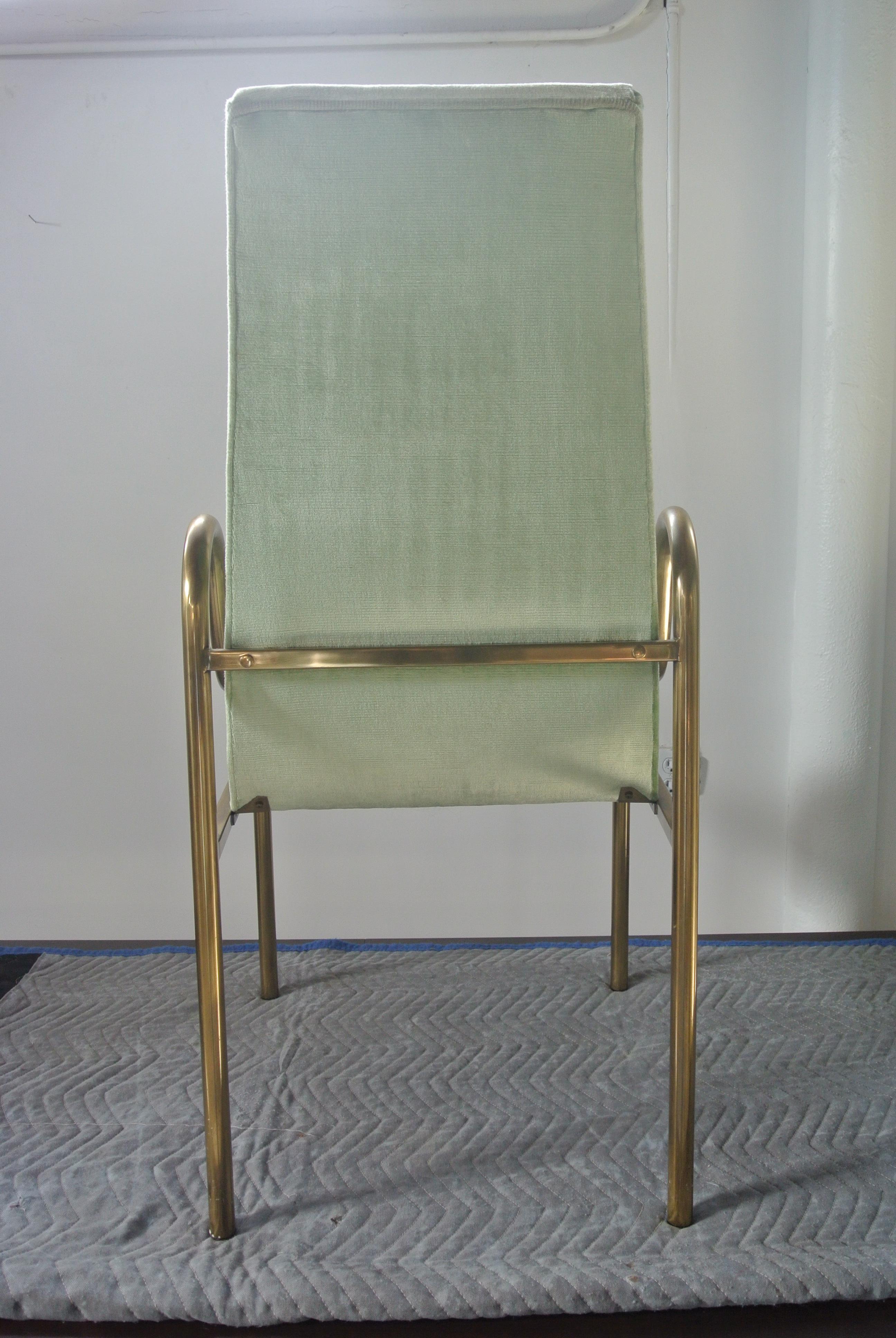 Set of Brass Dining Chairs by Mastercraft For Sale 1