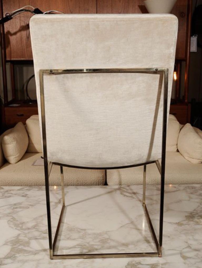 Set of Milo Baughman Brass Dining Chairs in COM ~ Priced Individually In Good Condition In New York, NY