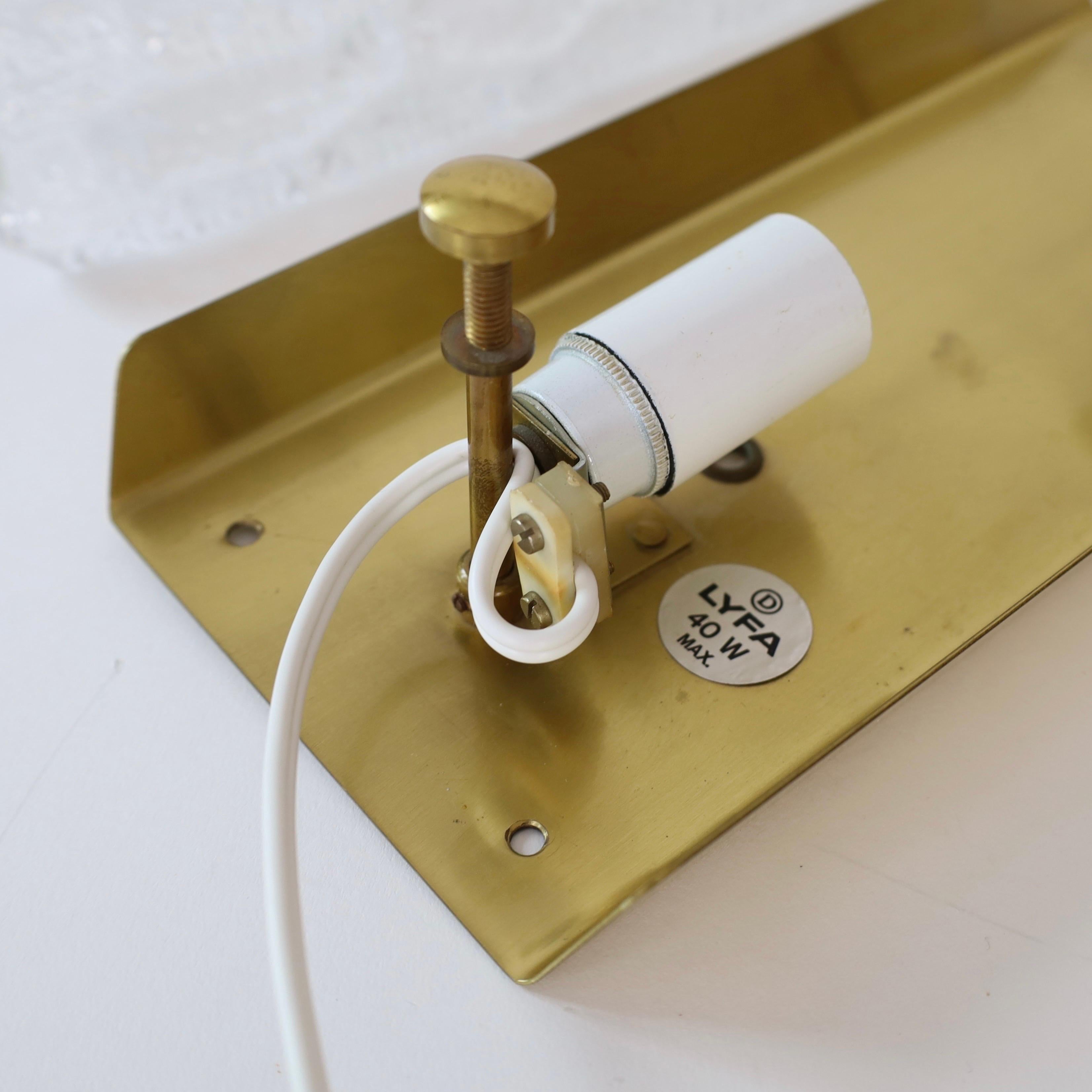 Set di lampade in ottone di Carl Fagerlund per Lyfa, anni '60, Danimarca in vendita 4