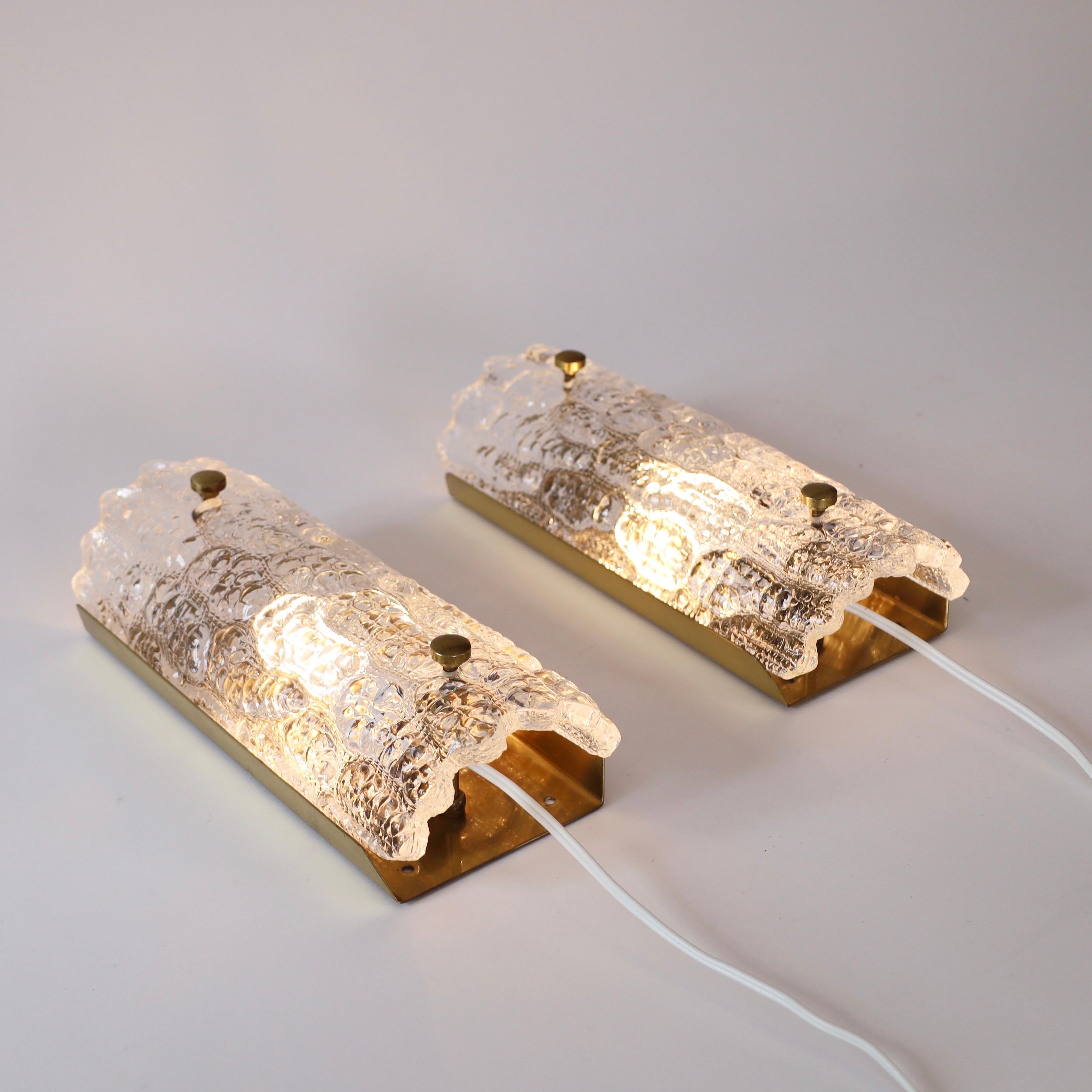 Ottone Set di lampade in ottone di Carl Fagerlund per Lyfa, anni '60, Danimarca in vendita