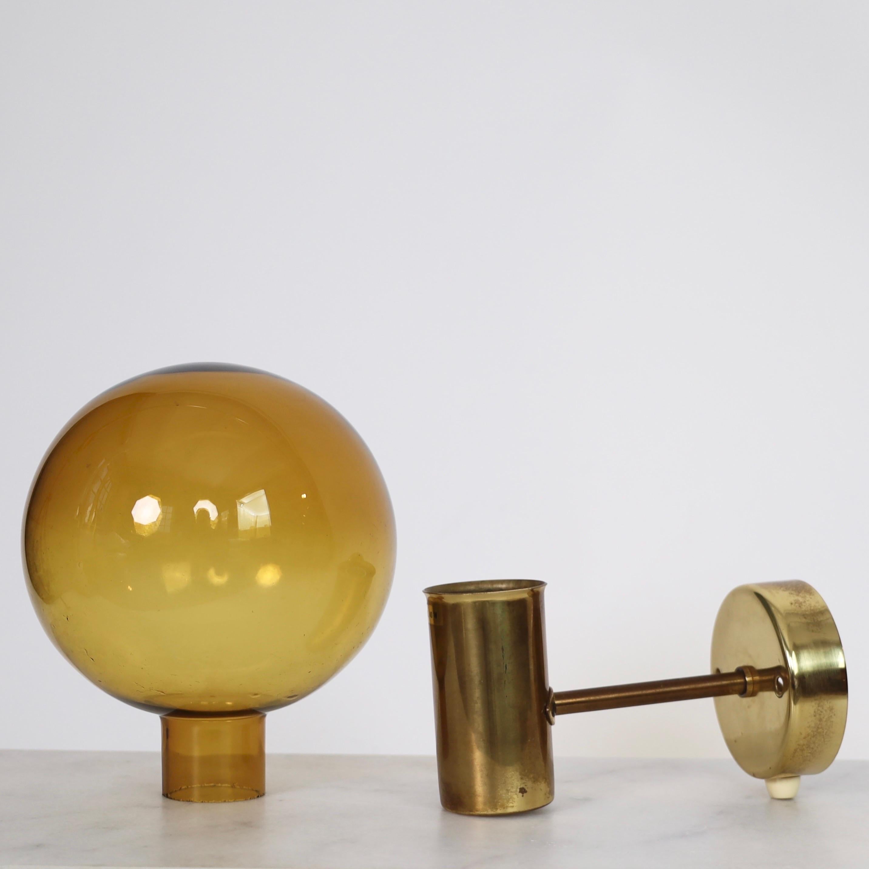 Ensemble d'appliques en laiton de Hans-Agne Jakobsson, années 1960, Suède en vente 4