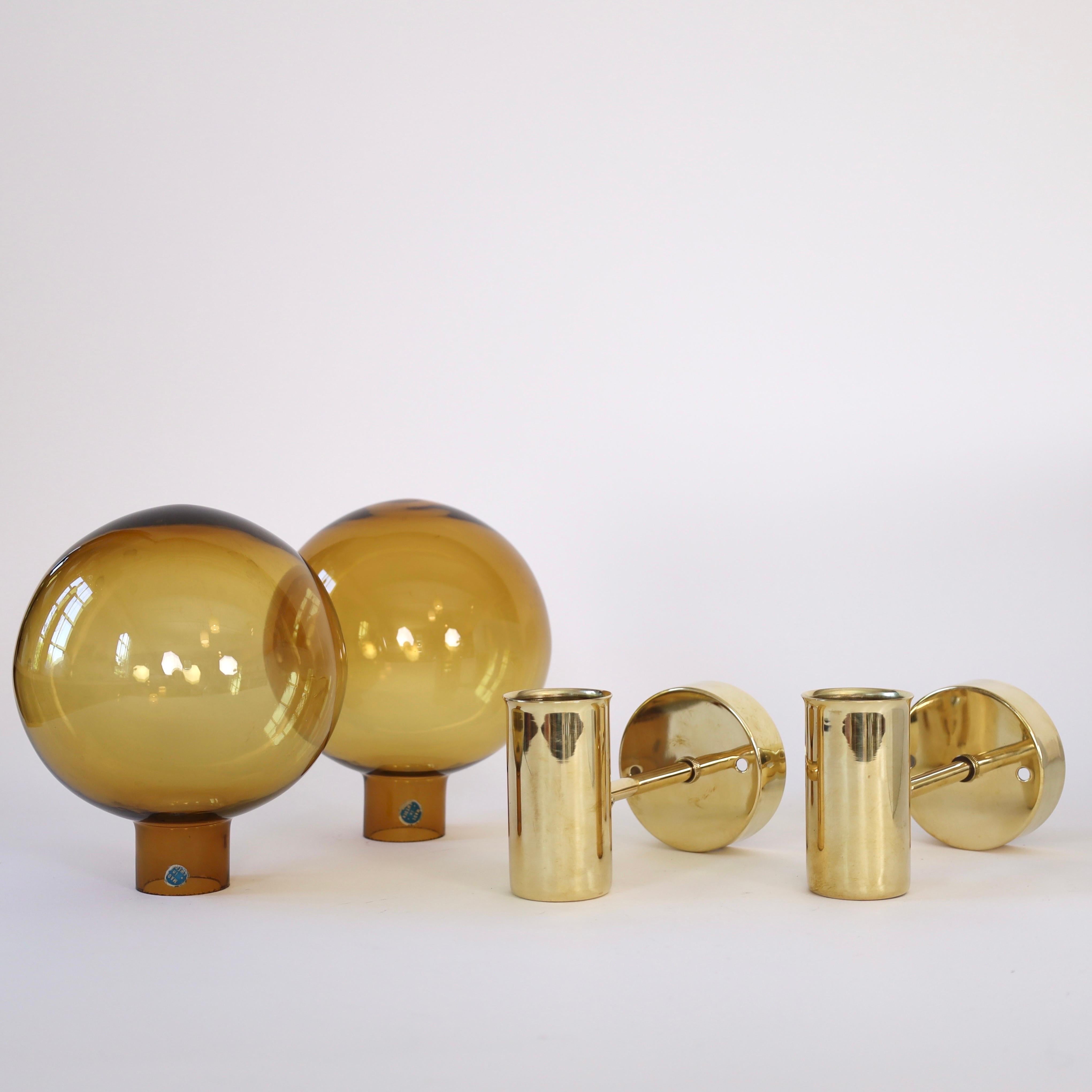 Set of Brass Sconces by Hans-Agne Jakobsson, 1960s, Sweden 7