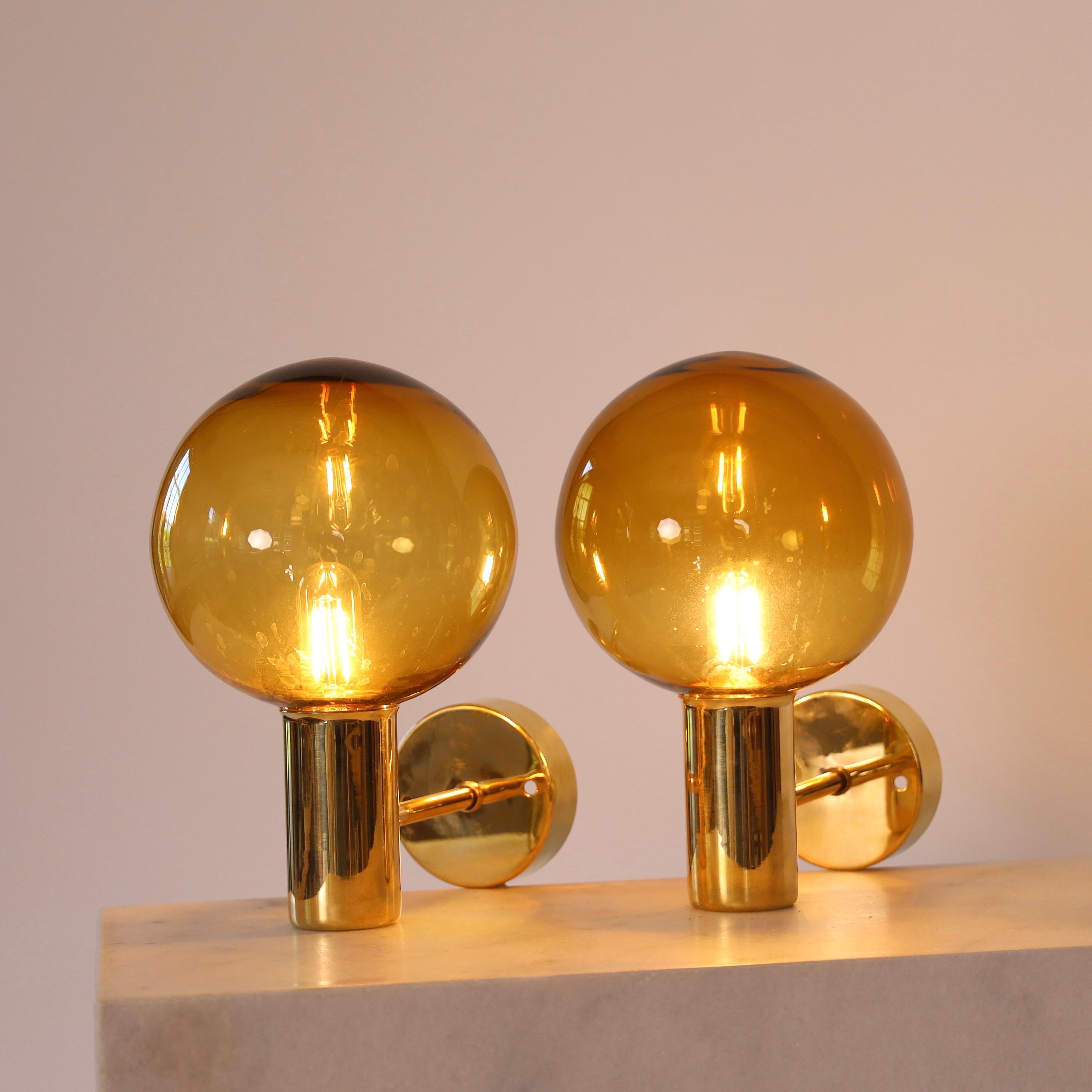 Set of Brass Sconces by Hans-Agne Jakobsson, 1960s, Sweden 8