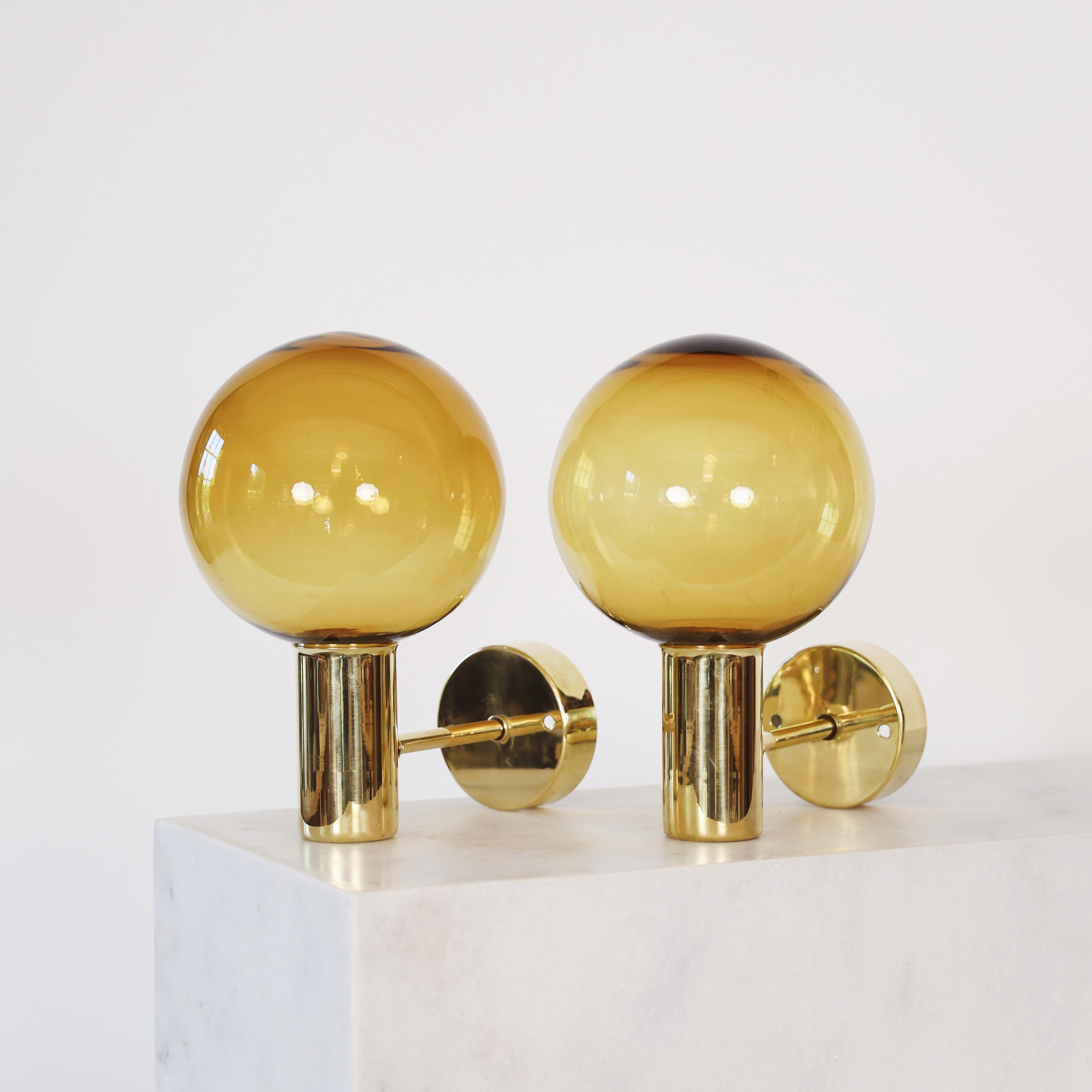 Set of Brass Sconces by Hans-Agne Jakobsson, 1960s, Sweden 9