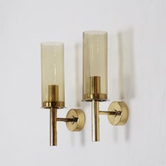 Set of Brass Sconces by Hans-Agne Jakobsson, 1960s, Sweden