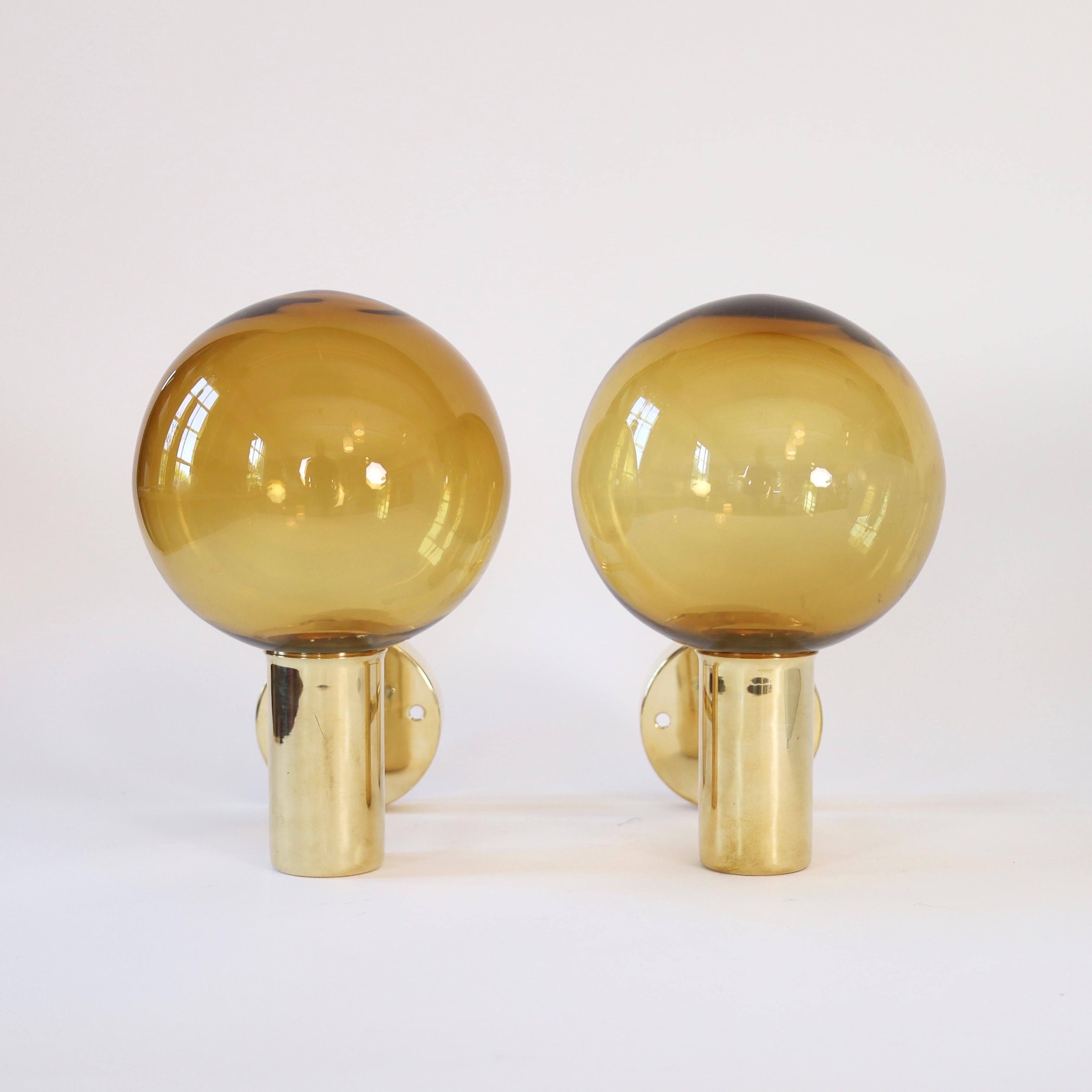 Set of Brass Sconces by Hans-Agne Jakobsson, 1960s, Sweden 1