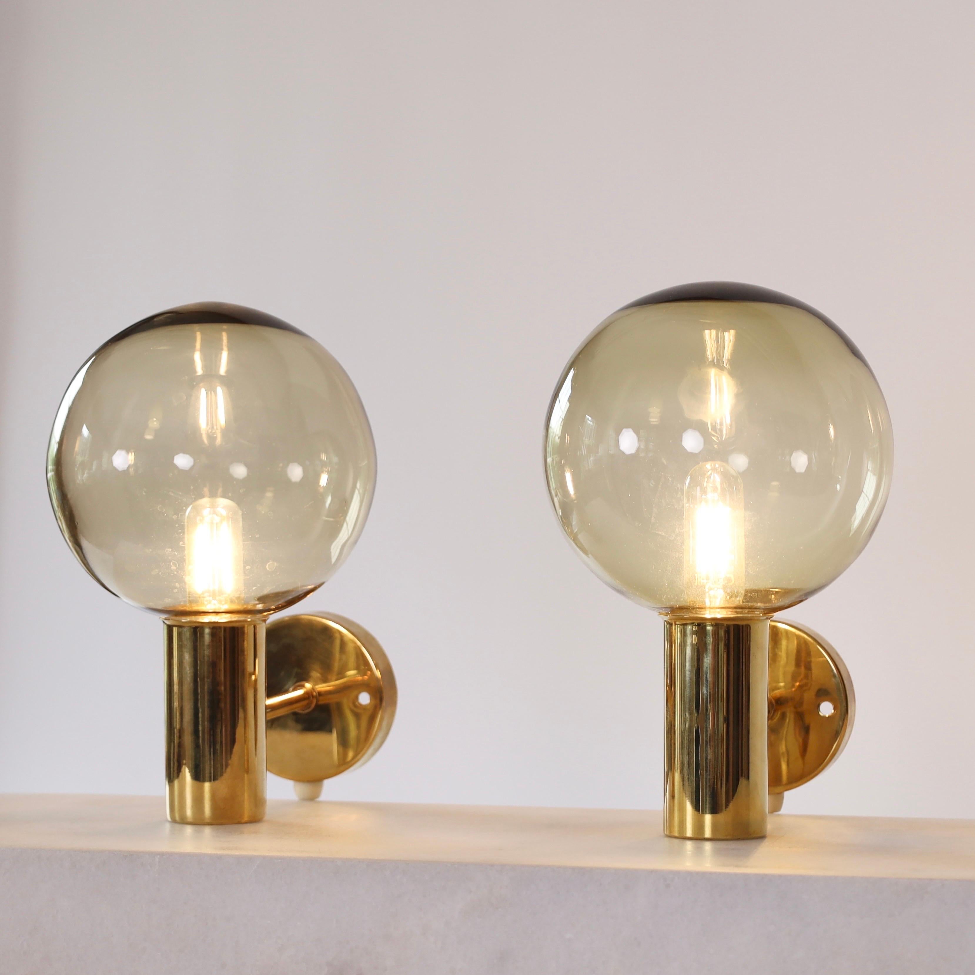 Set of Brass Sconces by Hans-Agne Jakobsson, 1960s, Sweden For Sale 1