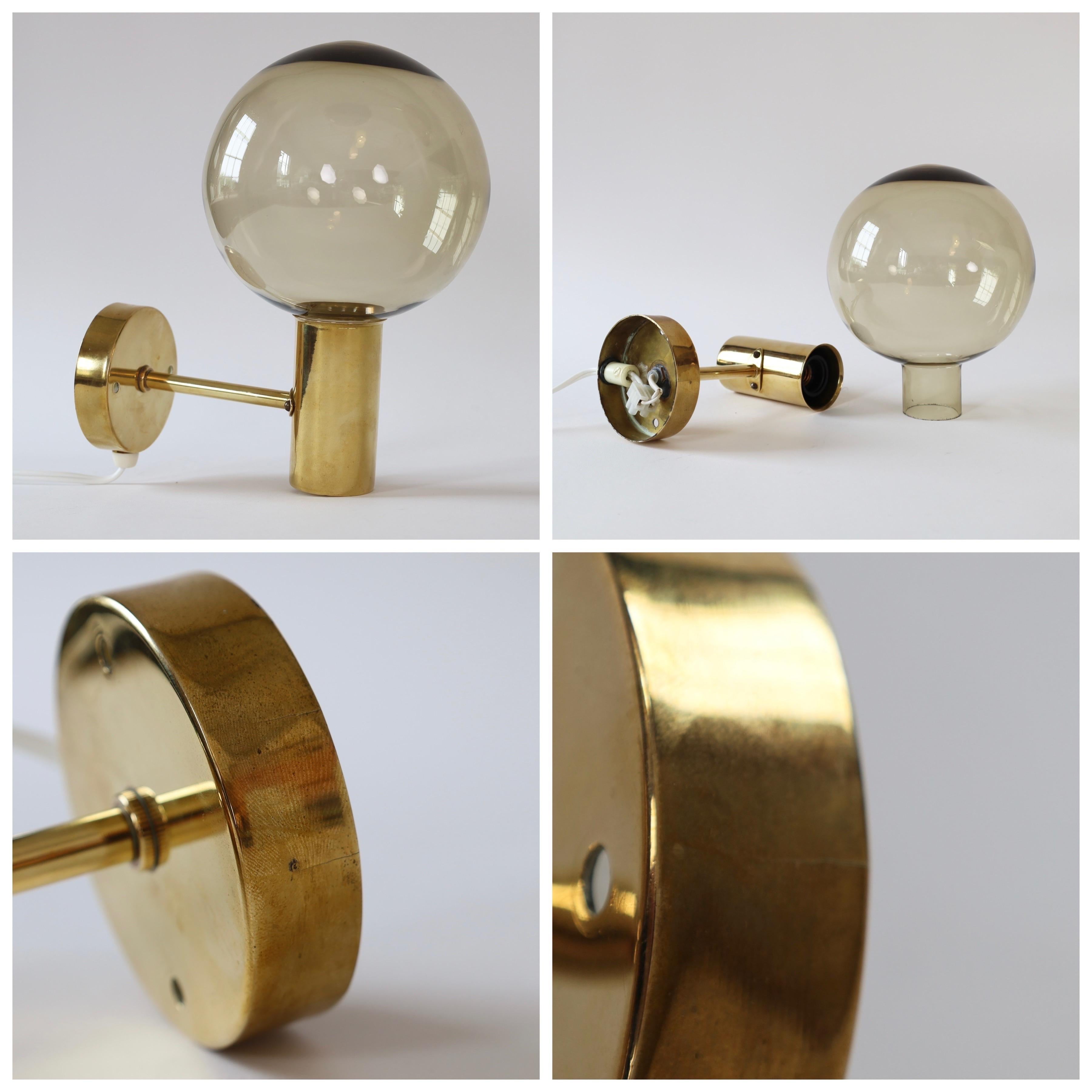 Set of Brass Sconces by Hans-Agne Jakobsson, 1960s, Sweden For Sale 3