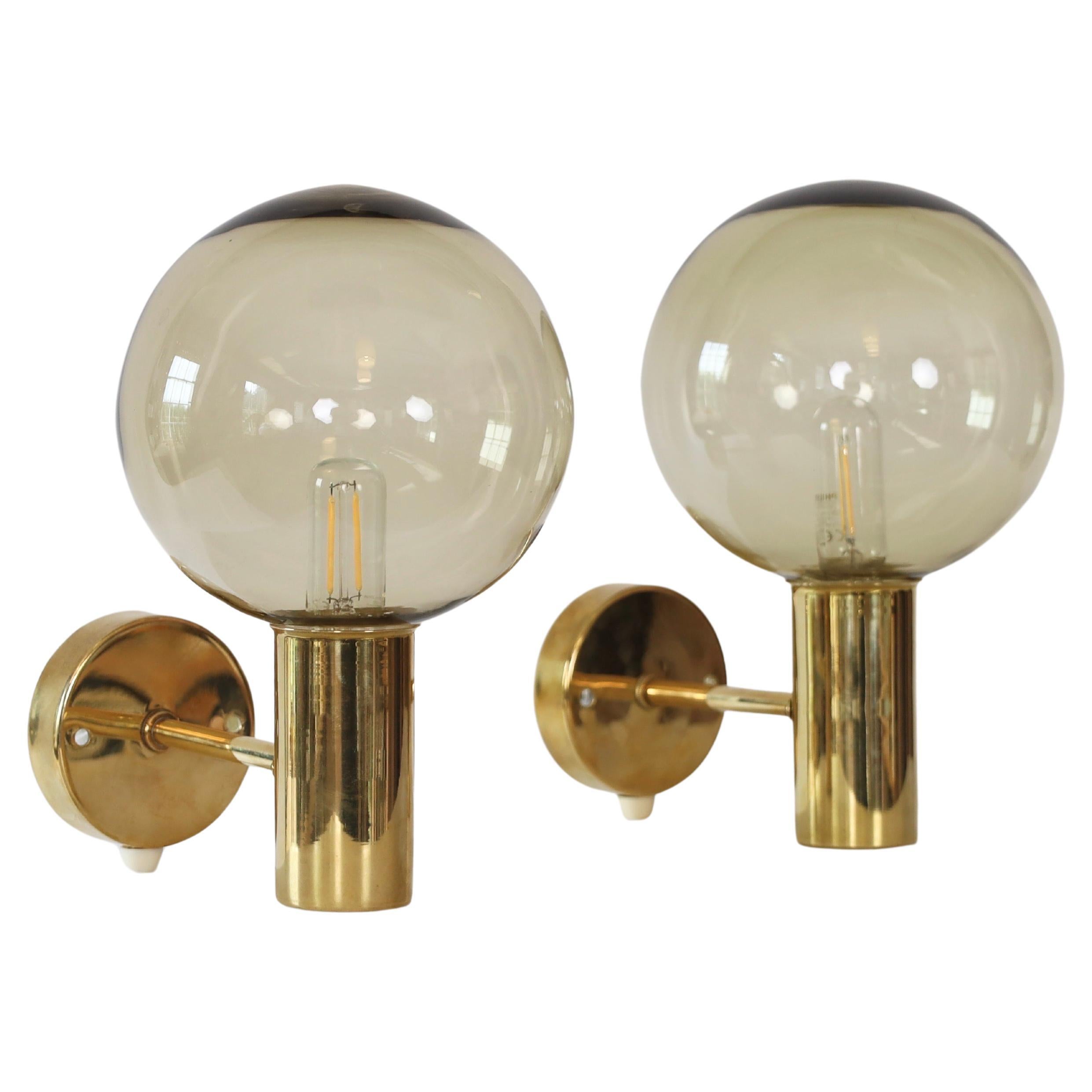 Set of Brass Sconces by Hans-Agne Jakobsson, 1960s, Sweden For Sale