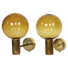 Set of Brass Sconces by Hans-Agne Jakobsson, 1960s, Sweden