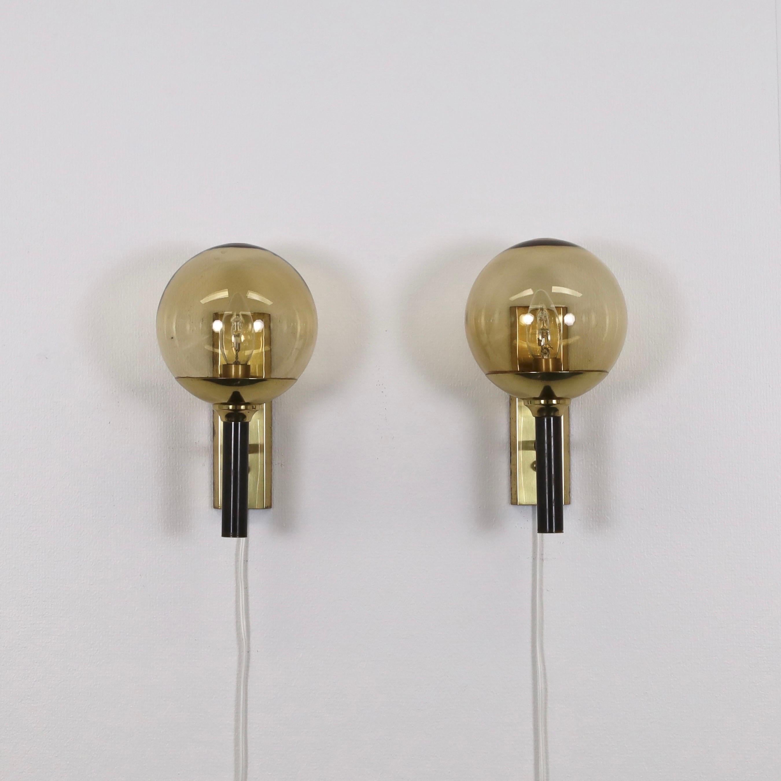 Set of Brass Sconces by Svend Mejlstrøm, 1960s, Denmark For Sale 2