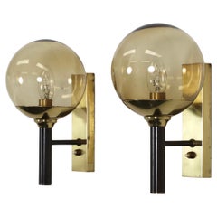 Set of Brass Sconces by Svend Mejlstrøm, 1960s, Denmark
