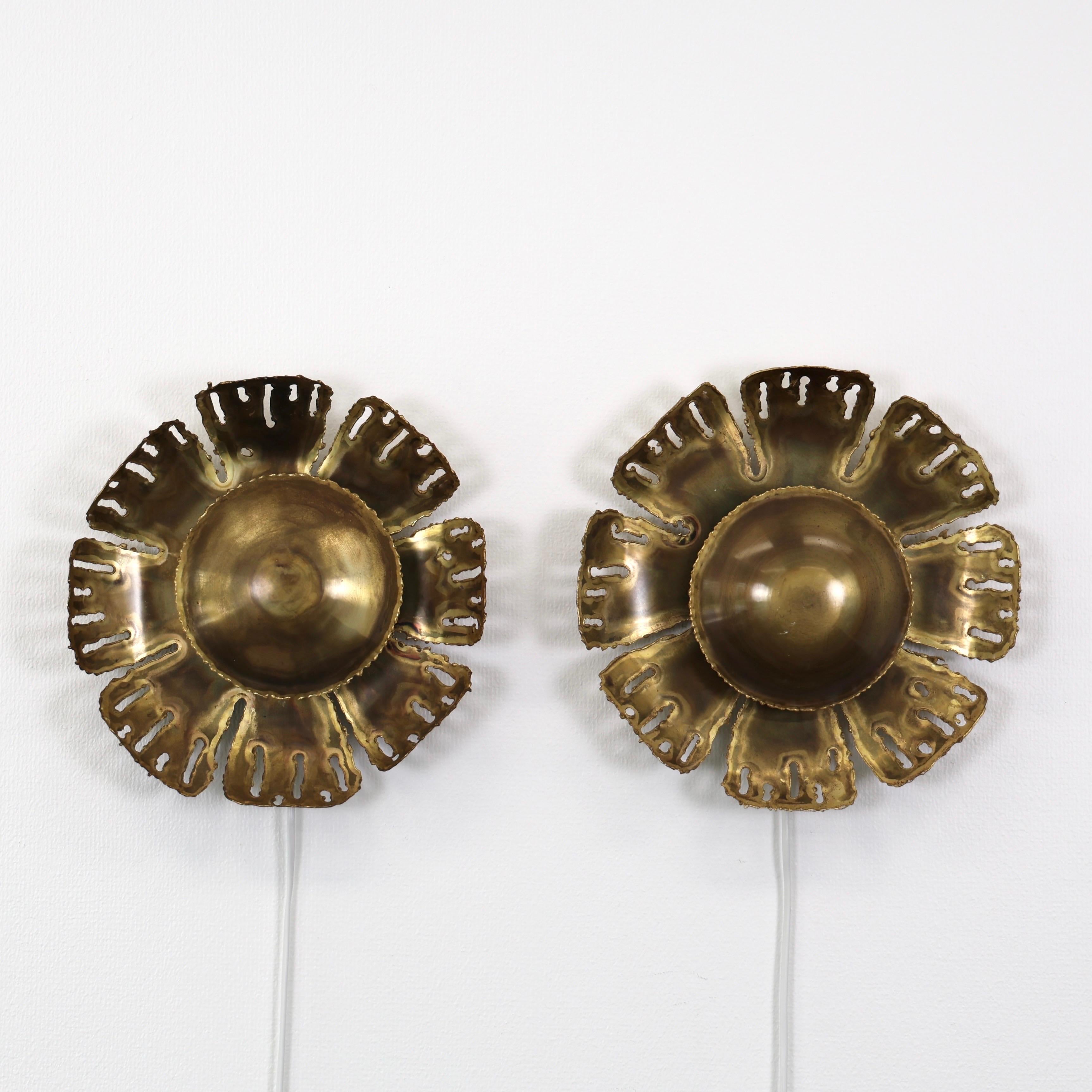 Danois Ensemble de lampes murales en laiton par Svend Aage I Holm Sorensen, 1960, Danemark en vente
