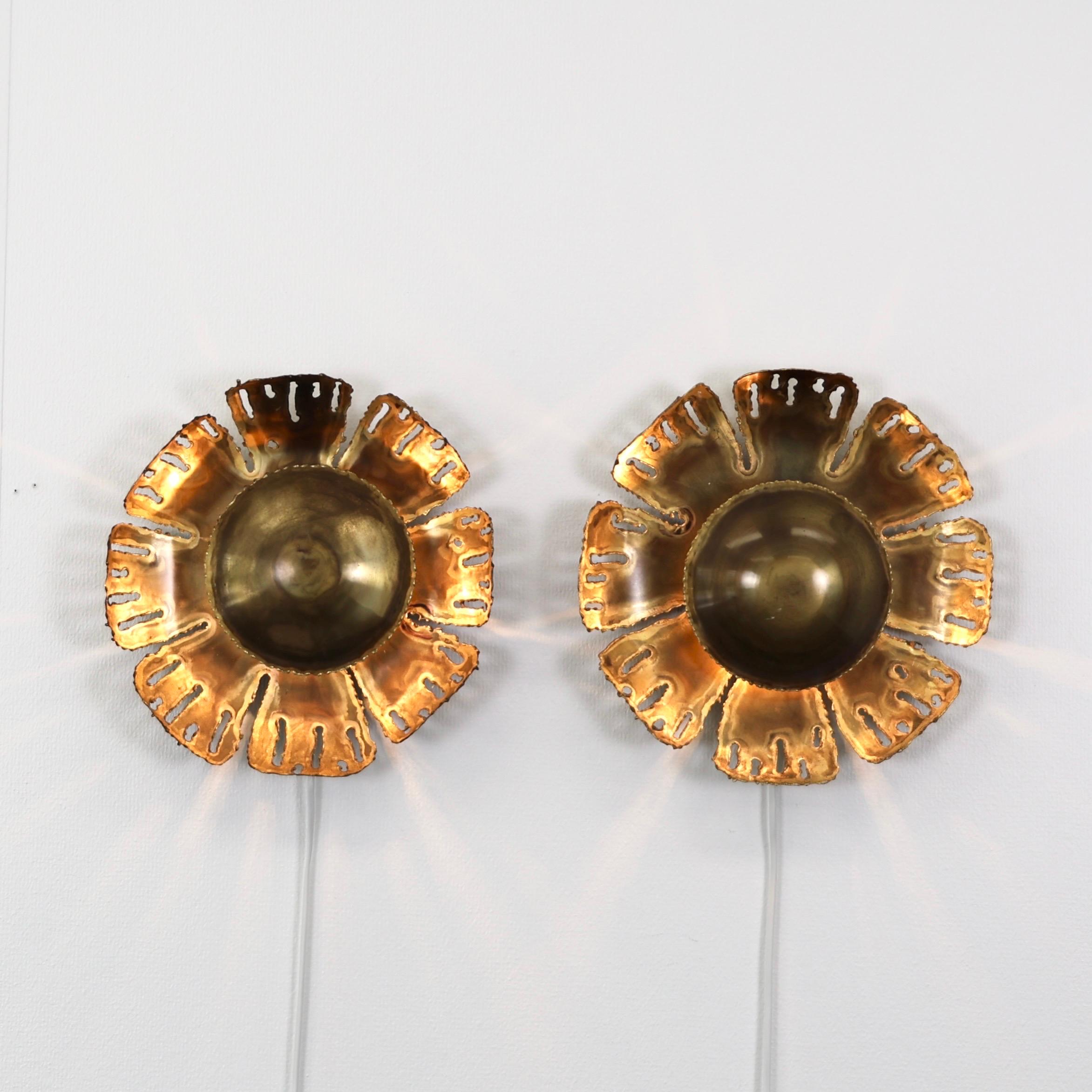 Ensemble de lampes murales en laiton par Svend Aage I Holm Sorensen, 1960, Danemark Bon état - En vente à Værløse, DK