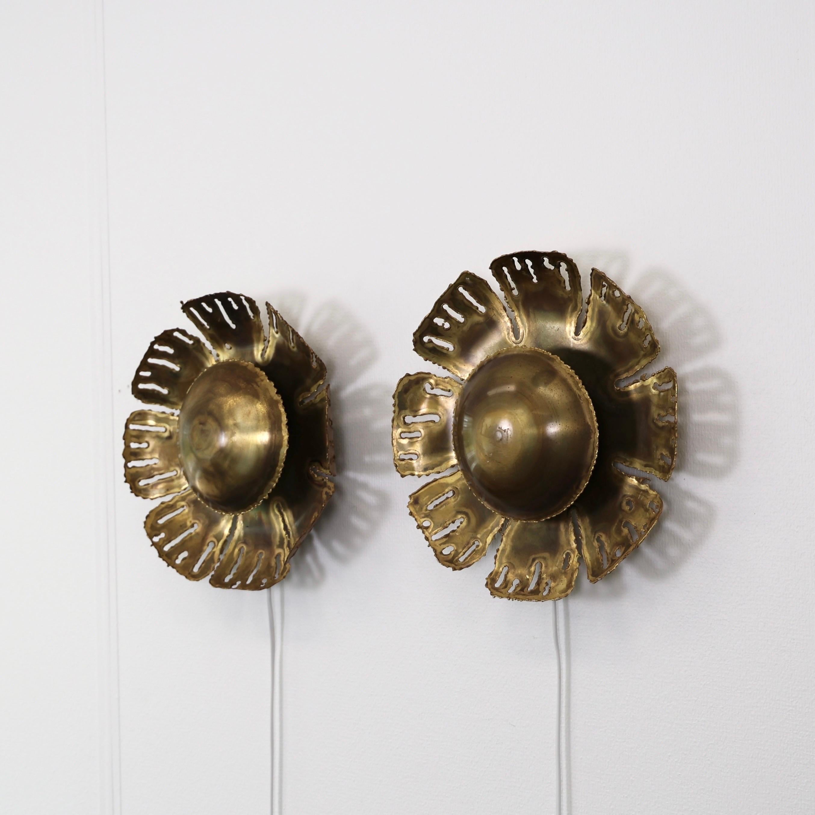 Milieu du XXe siècle Ensemble de lampes murales en laiton par Svend Aage I Holm Sorensen, 1960, Danemark en vente
