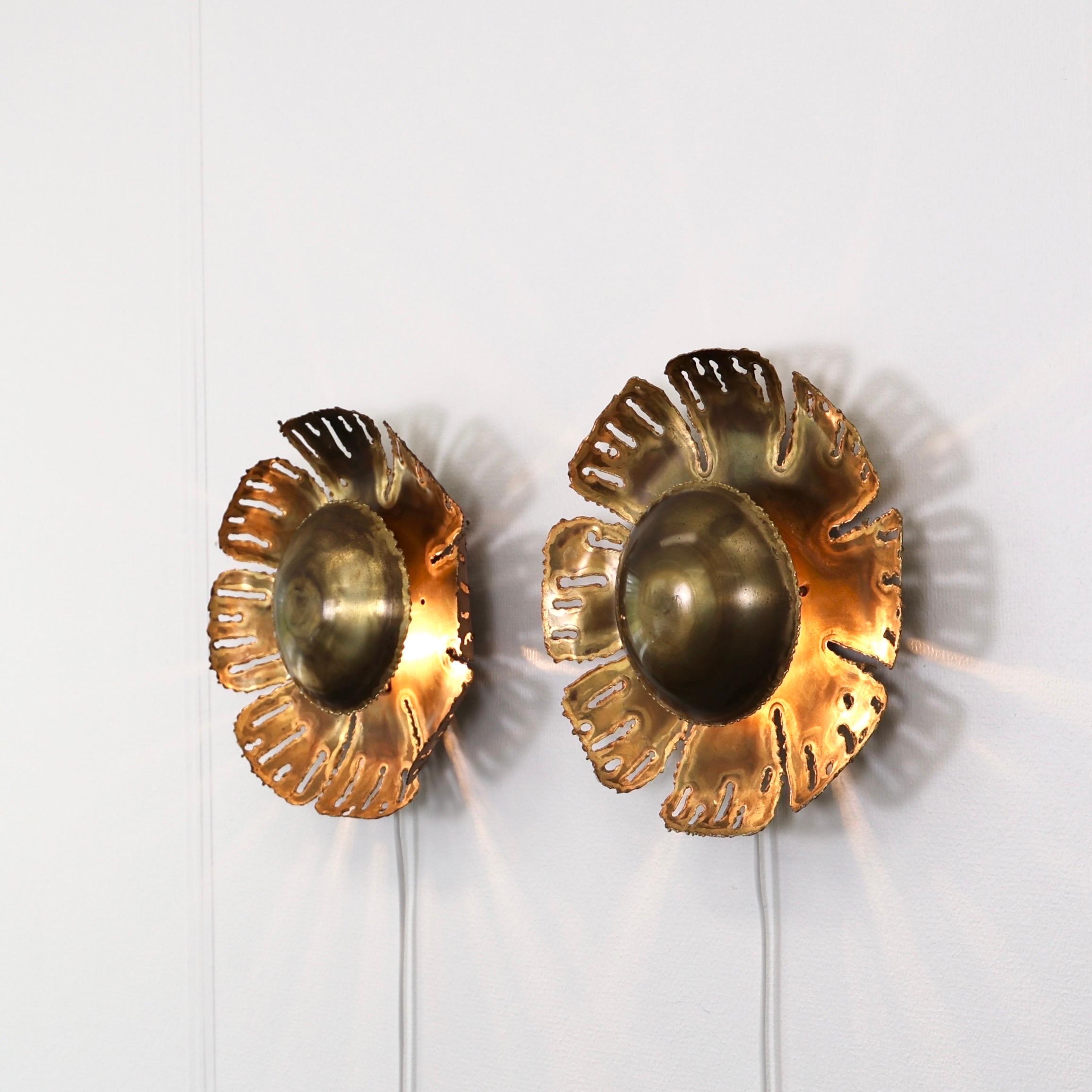Métal Ensemble de lampes murales en laiton par Svend Aage I Holm Sorensen, 1960, Danemark en vente
