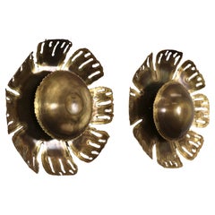 Set of Brass Wall Lamps by Svend Aage Holm Sorensen, 1960s, Denmark