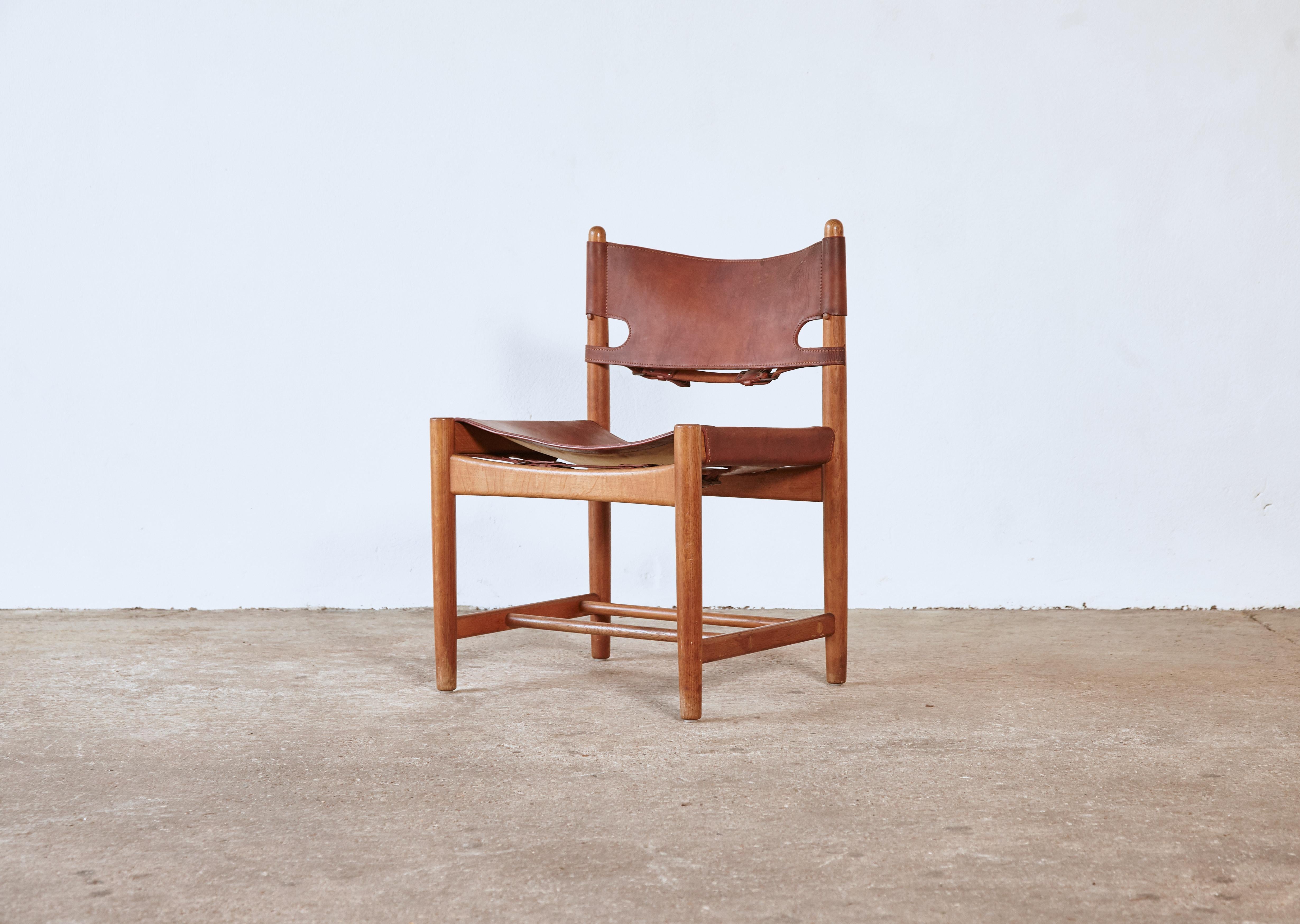 Set of early Børge 'Borge' Mogensen Spanish Dining Chairs, Denmark, 1960s 6