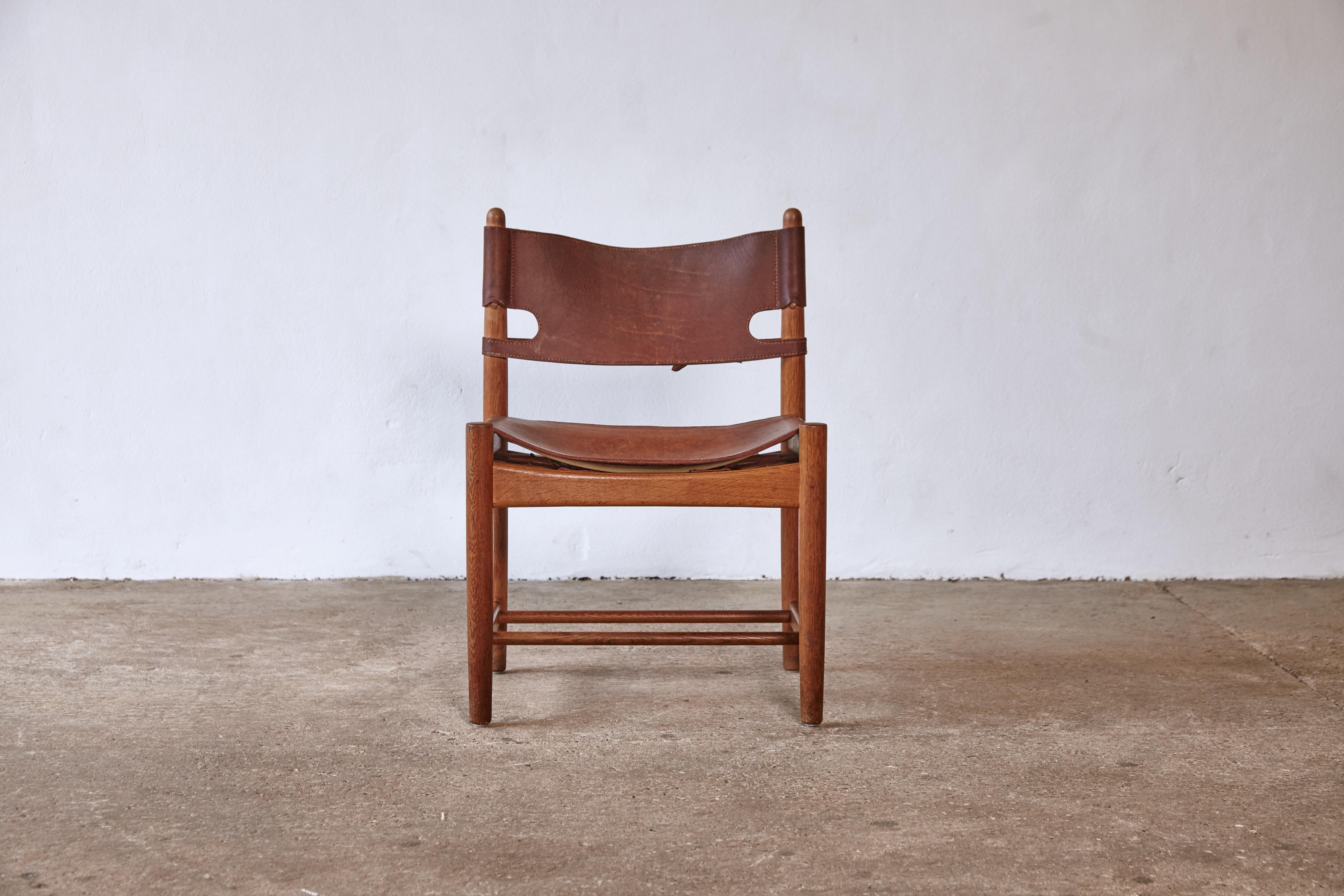 Danish Set of Børge 'Borge' Mogensen Hunting Dining Chairs Model 3251, Denmark, 1960s