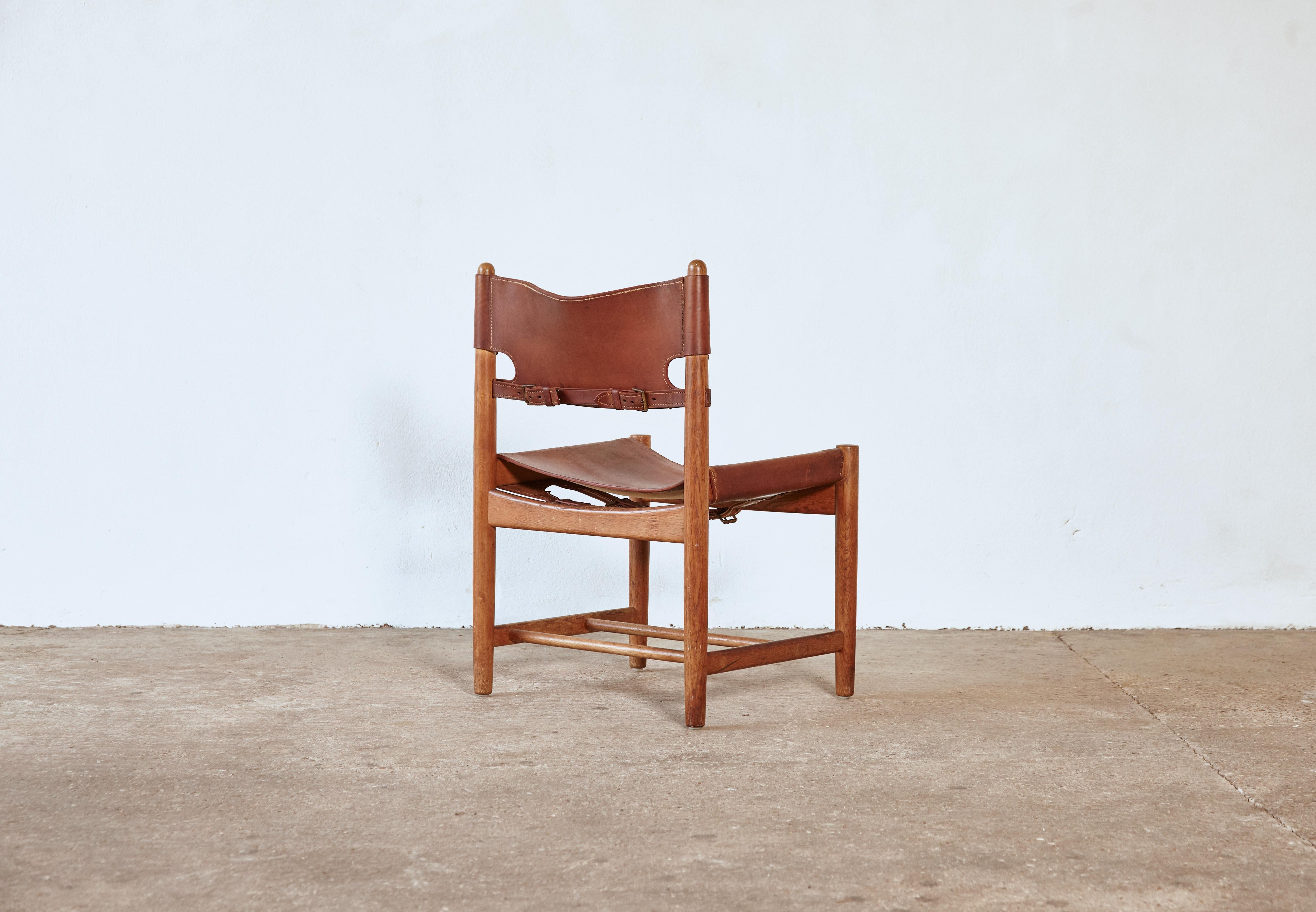 Set of early Børge 'Borge' Mogensen Spanish Dining Chairs, Denmark, 1960s 2