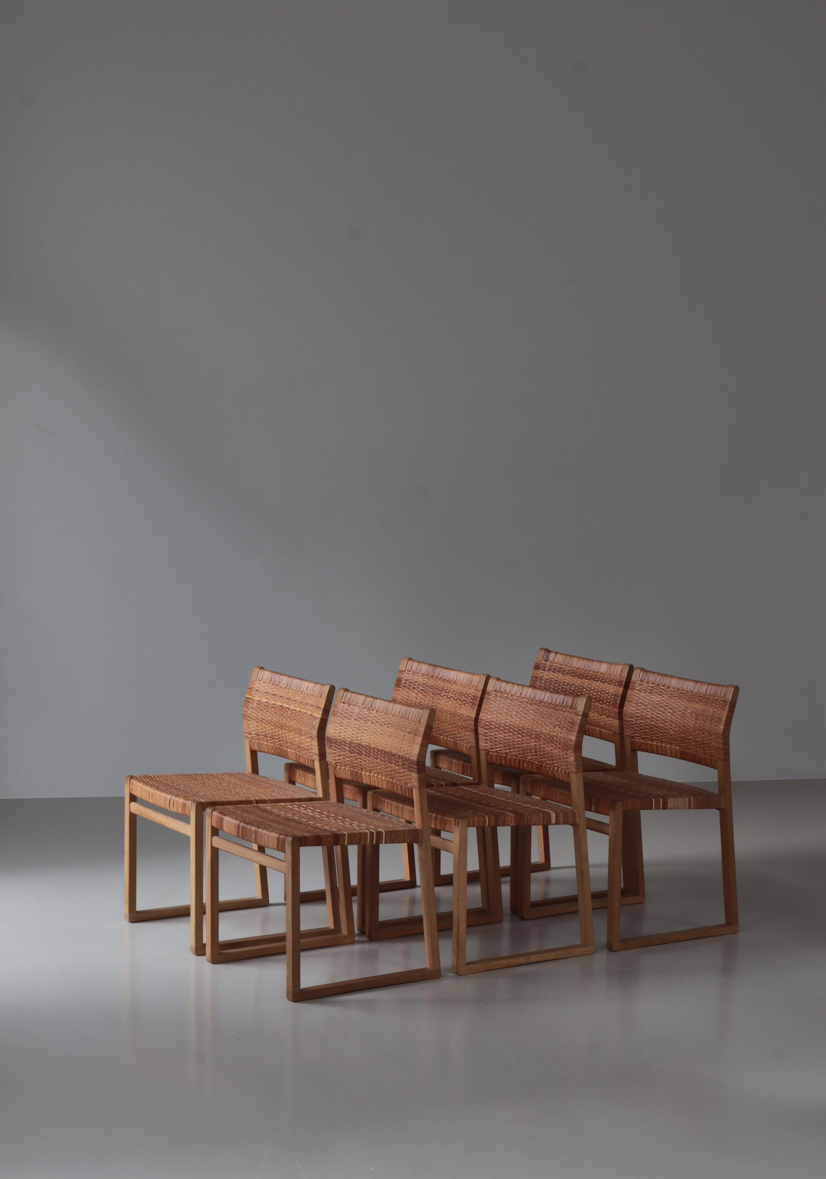Scandinavo moderno Set di sedie da pranzo Børge Mogensen 