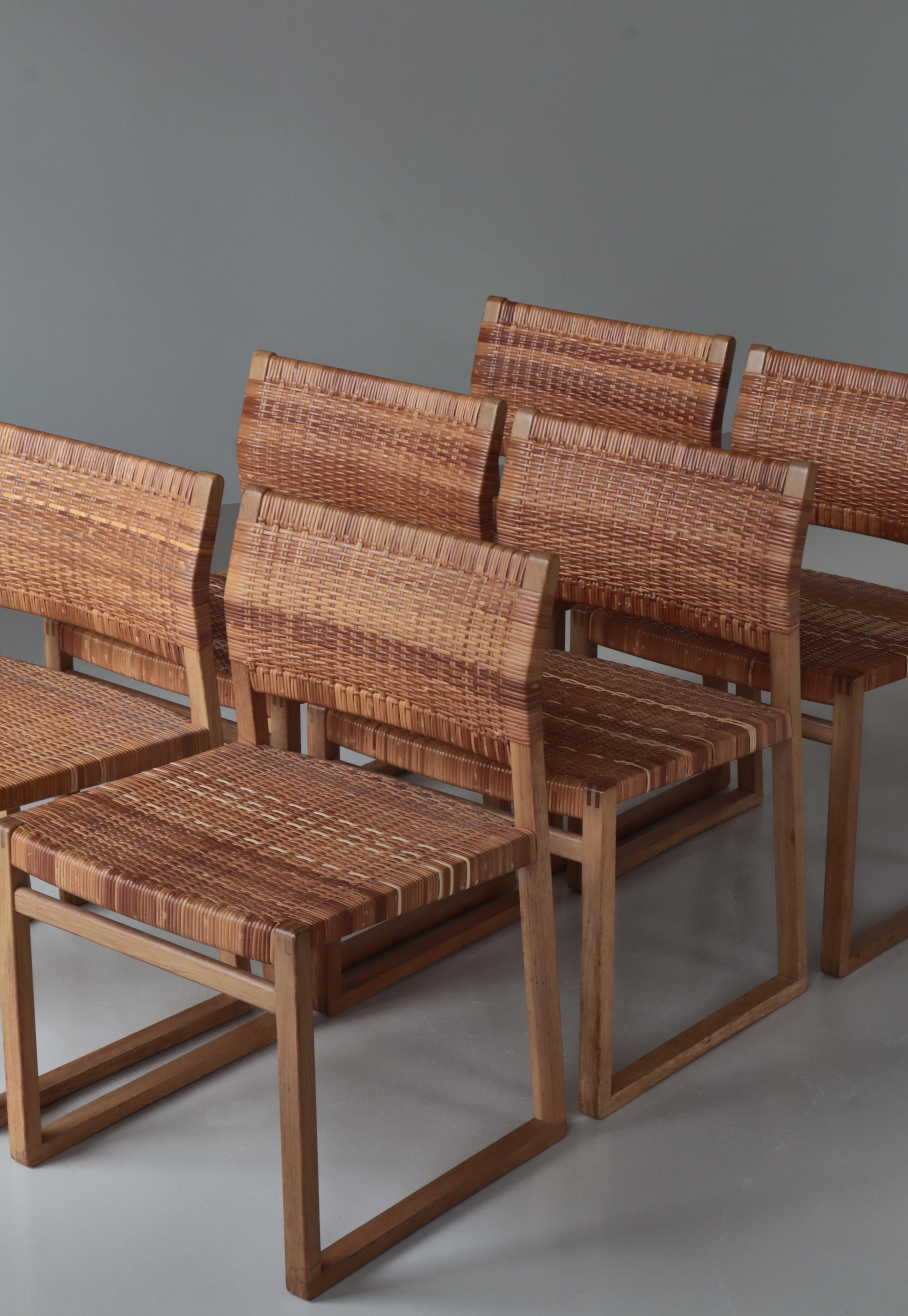 Metà XX secolo Set di sedie da pranzo Børge Mogensen 