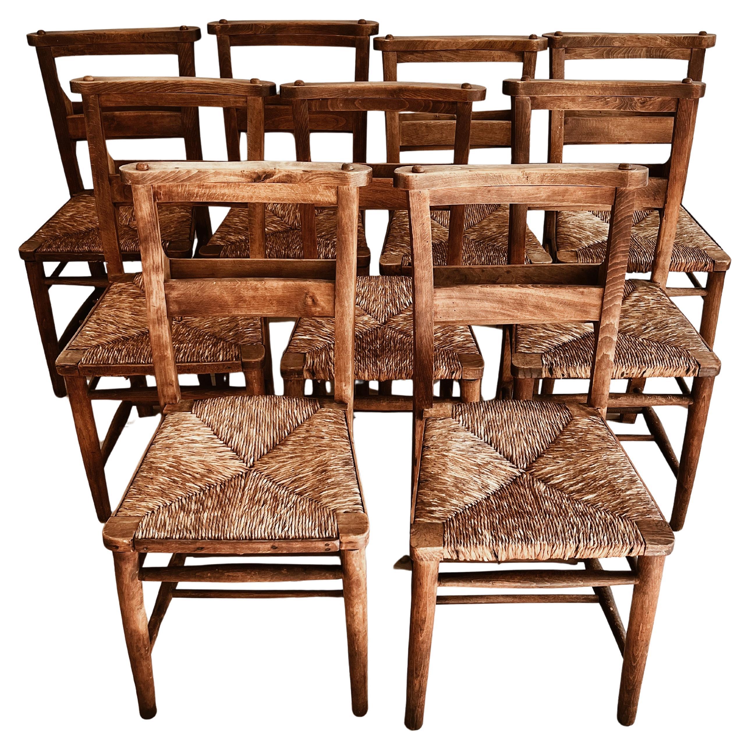 Set of British Church chairs from ca. 1930s