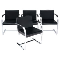 Used Set of Brno Chairs by Mies van der Rohe