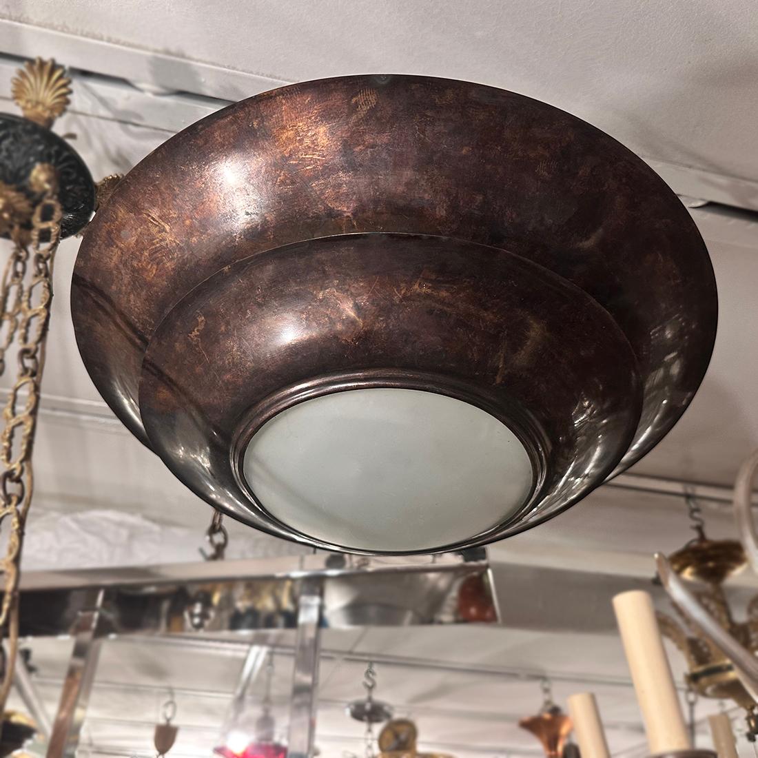 Mid-20th Century Set of Bronze Art Deco Light Fixtures, Sold Individually For Sale