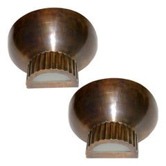 Pair of Bronze Art Deco Sconces.