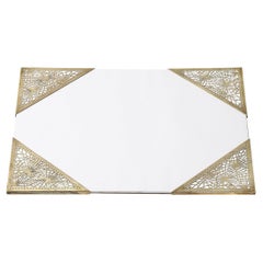 Set of Bronze Blotter Corners in the Pine Needle Pattern by Tiffany Studios