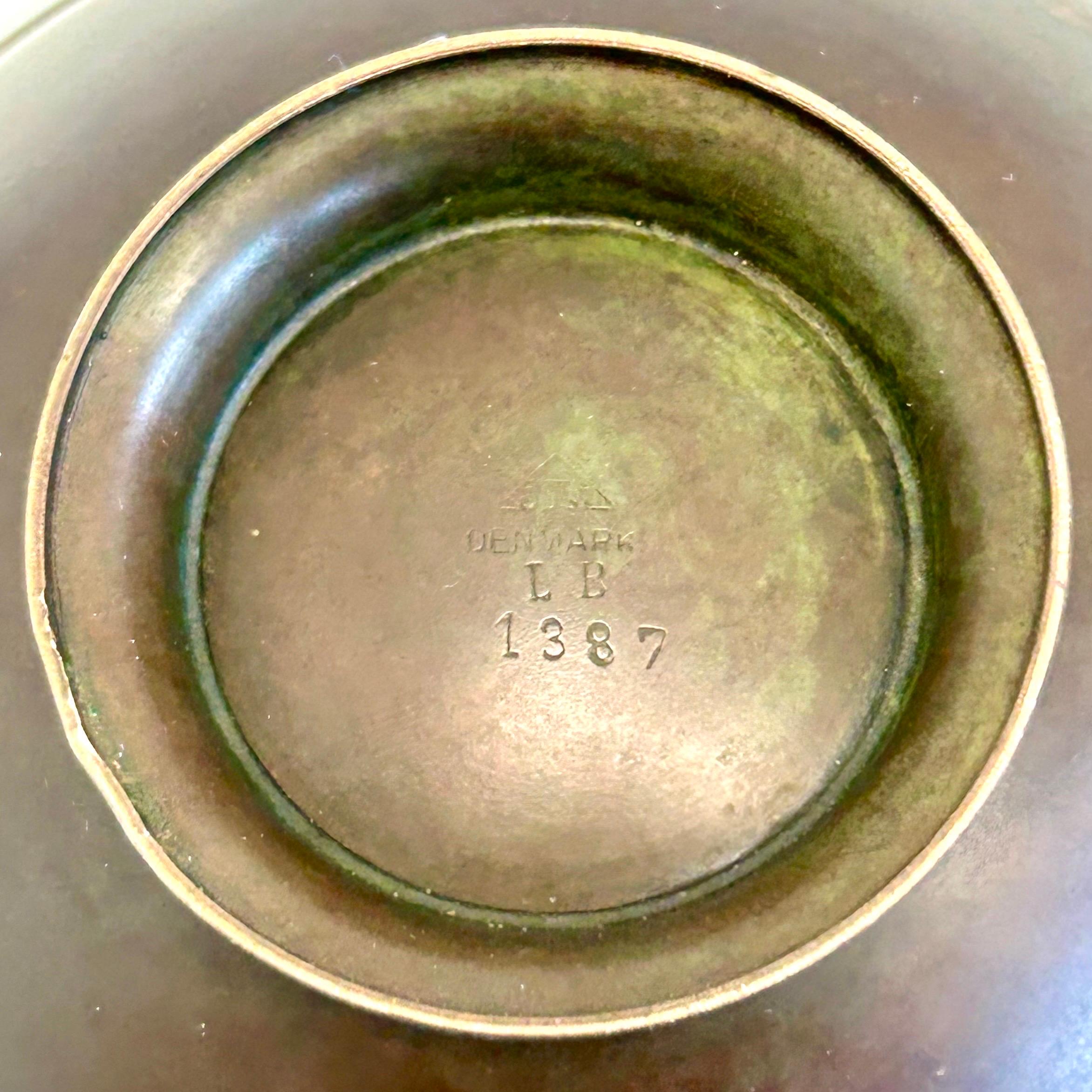 Set of Just Andersen bronze bowls, 1930s, Denmark For Sale 6