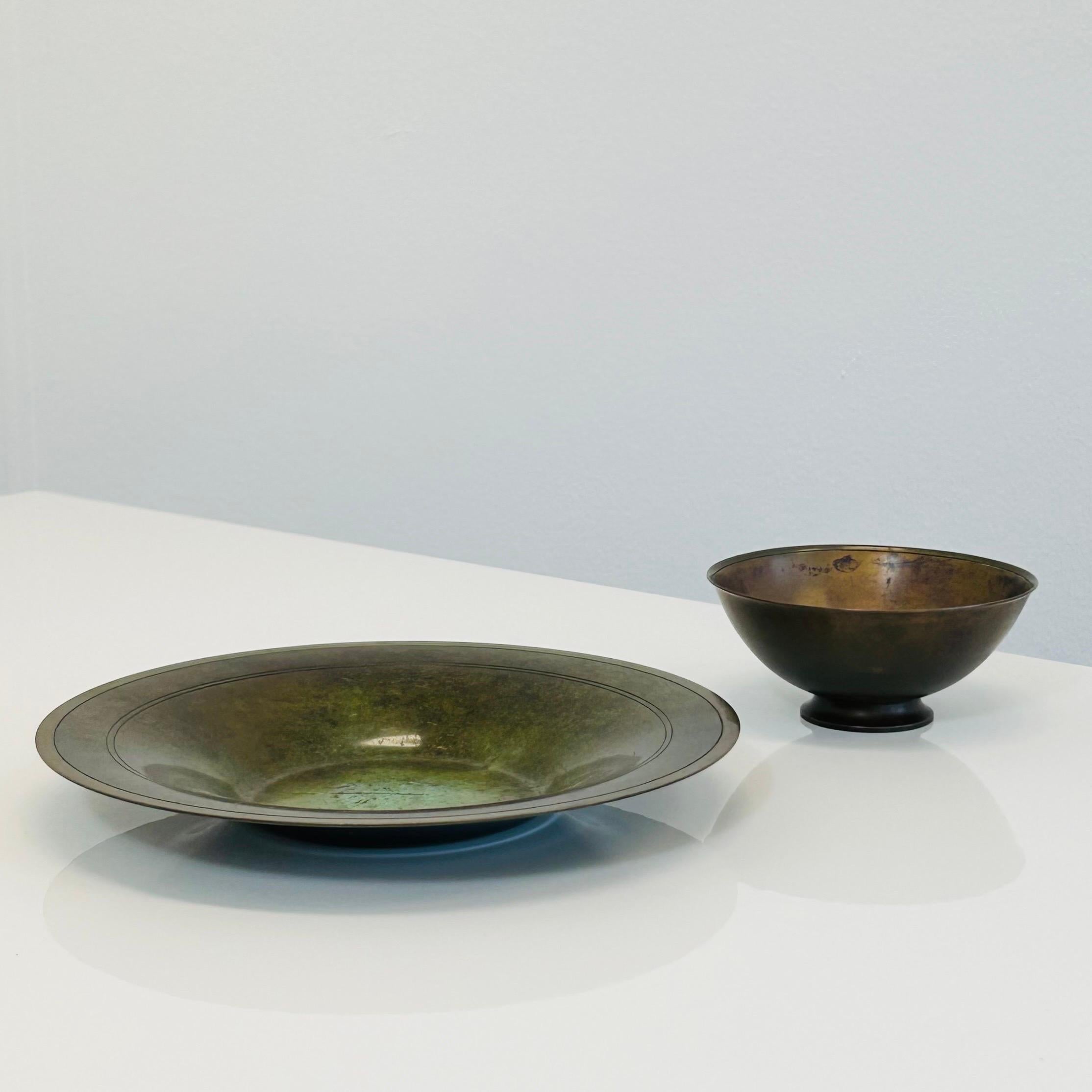 Danish Set of Just Andersen bronze bowls, 1930s, Denmark For Sale