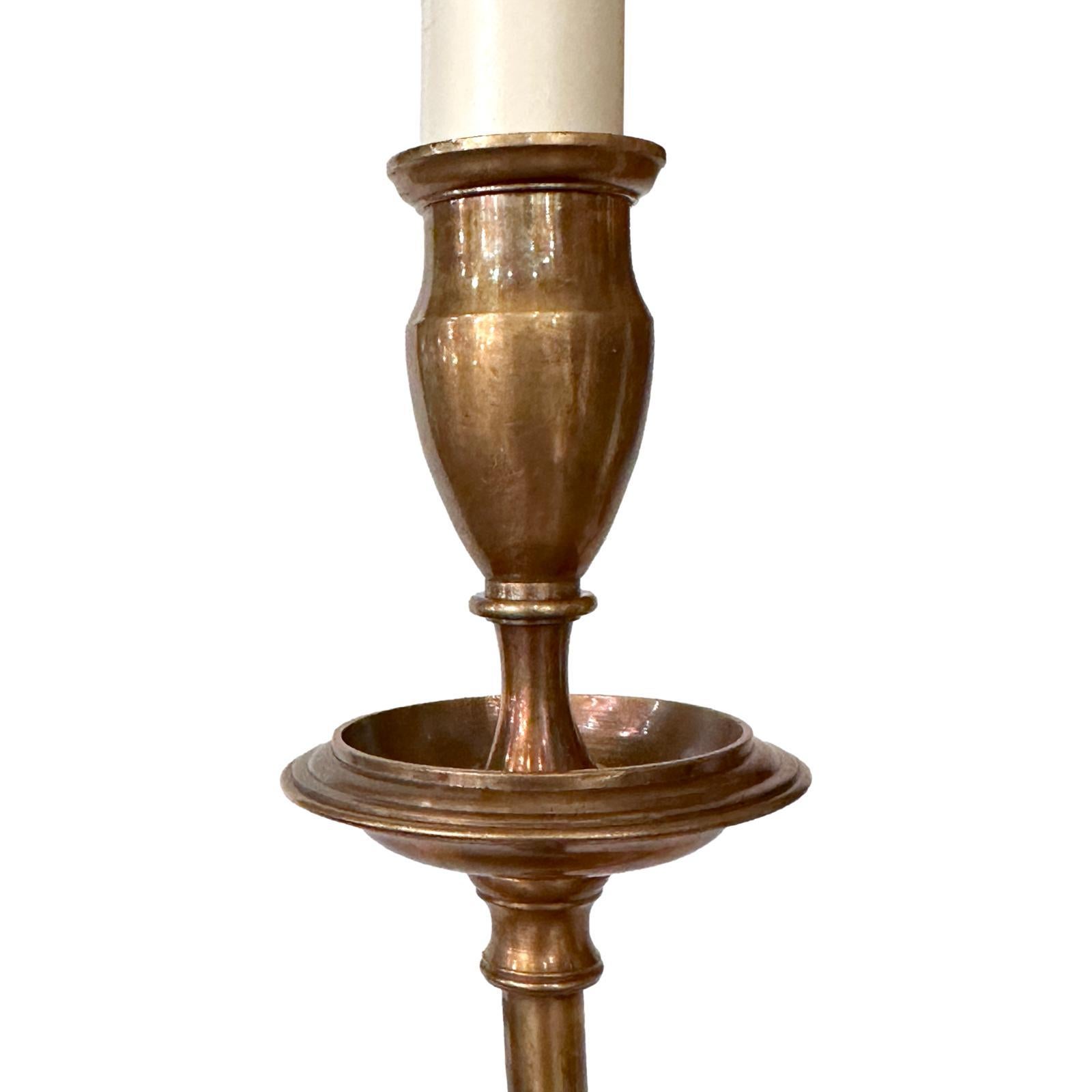 Set of Bronze Four-Arm Shell Sconces, Sold per Pair In Good Condition For Sale In New York, NY