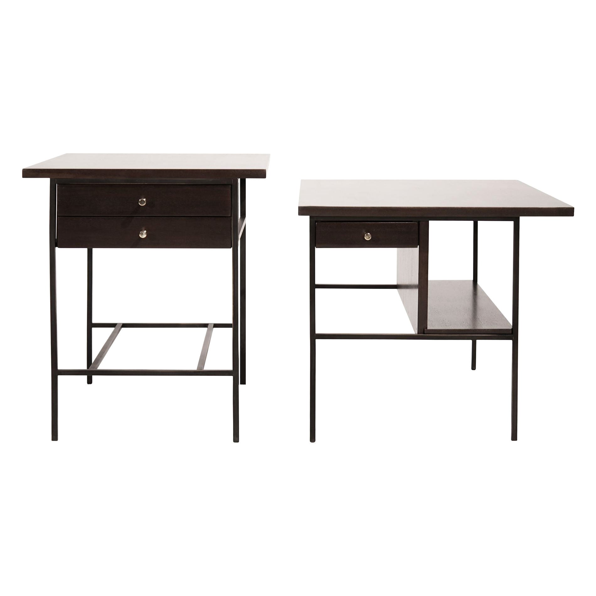 Set di tavolini con struttura in bronzo di Paul McCobb