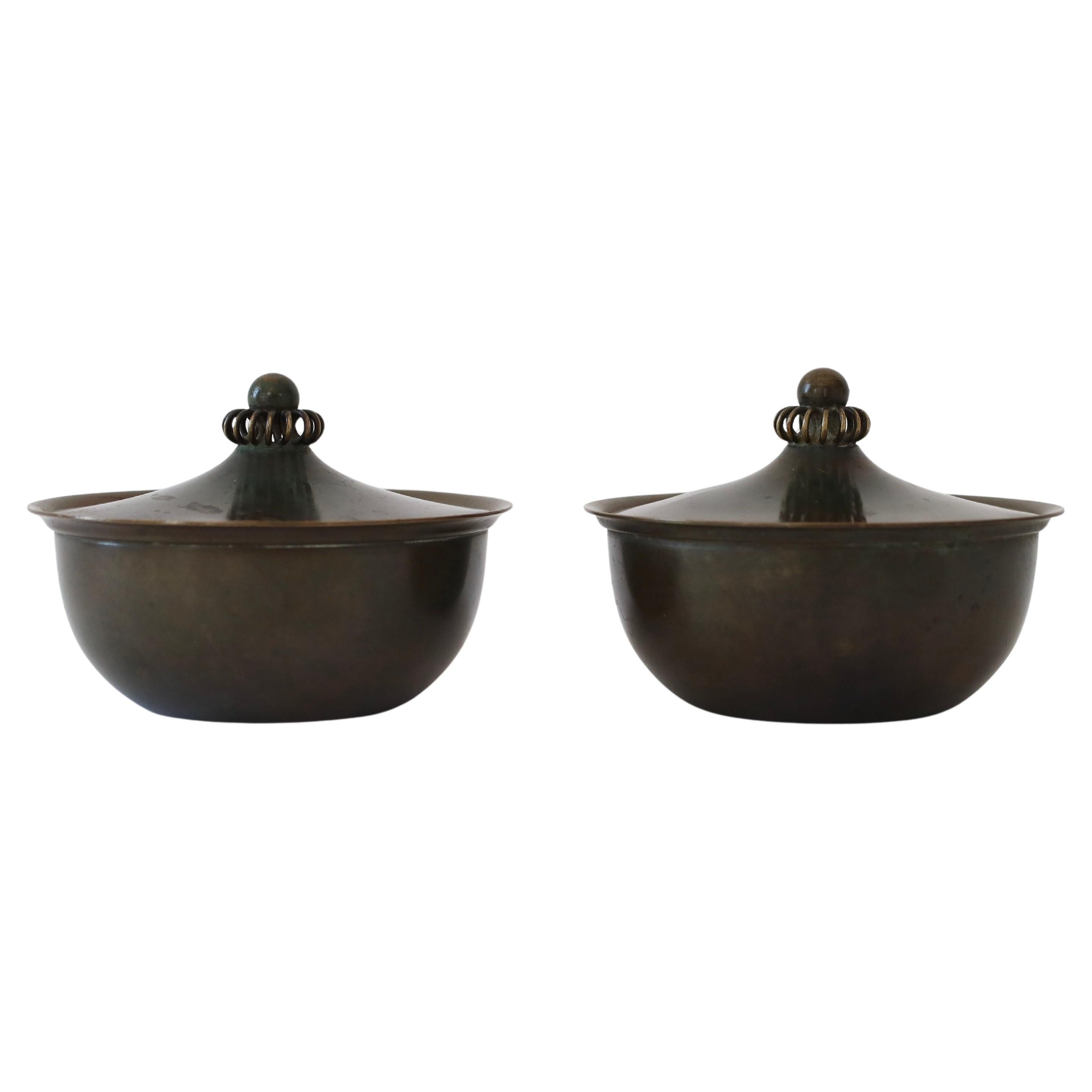Set of Bronze Jewelry boxes by Just Andersen, 1930s, Denmark