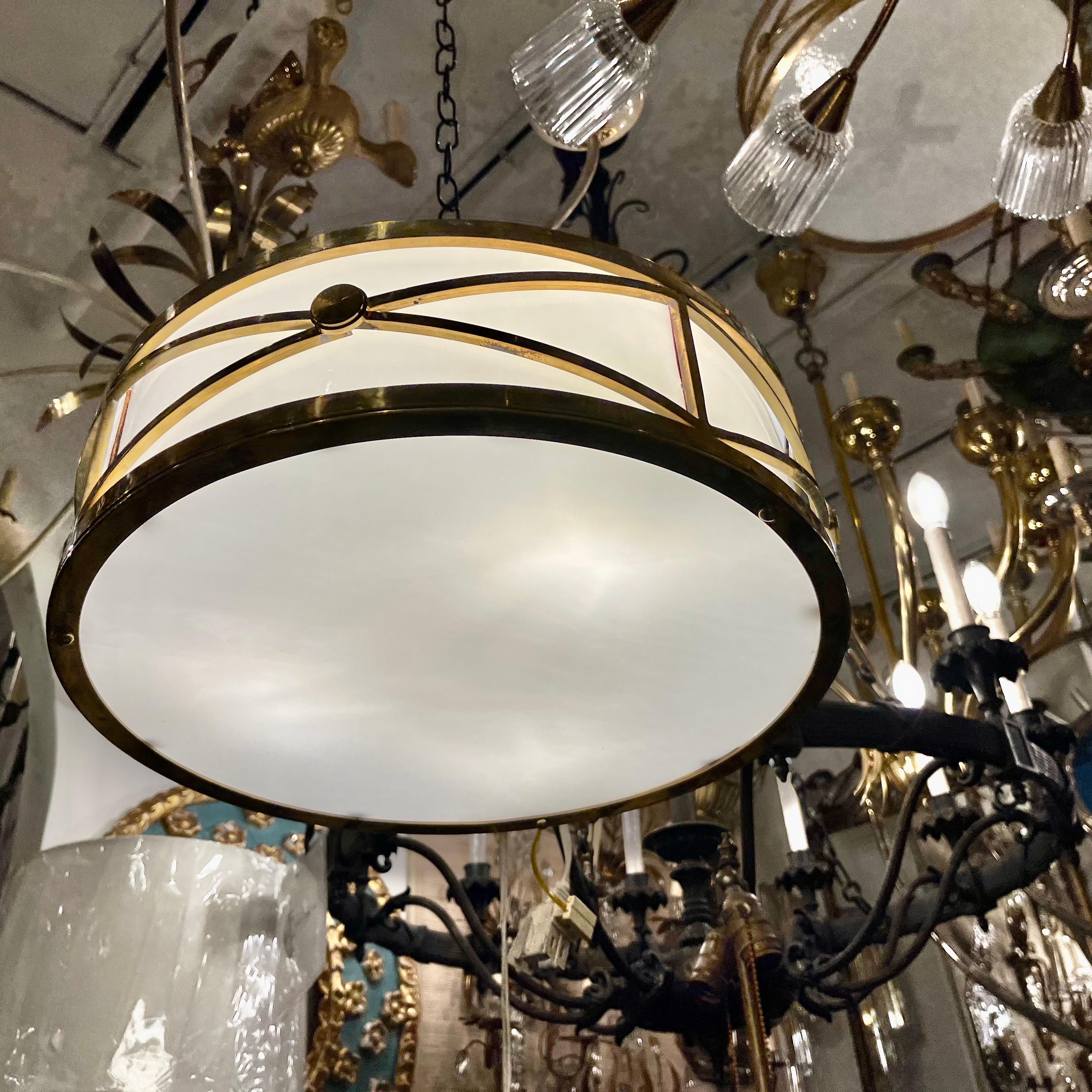 Milieu du XXe siècle Ensemble de supports en bronze et verre dépoli, vendus individuellement en vente