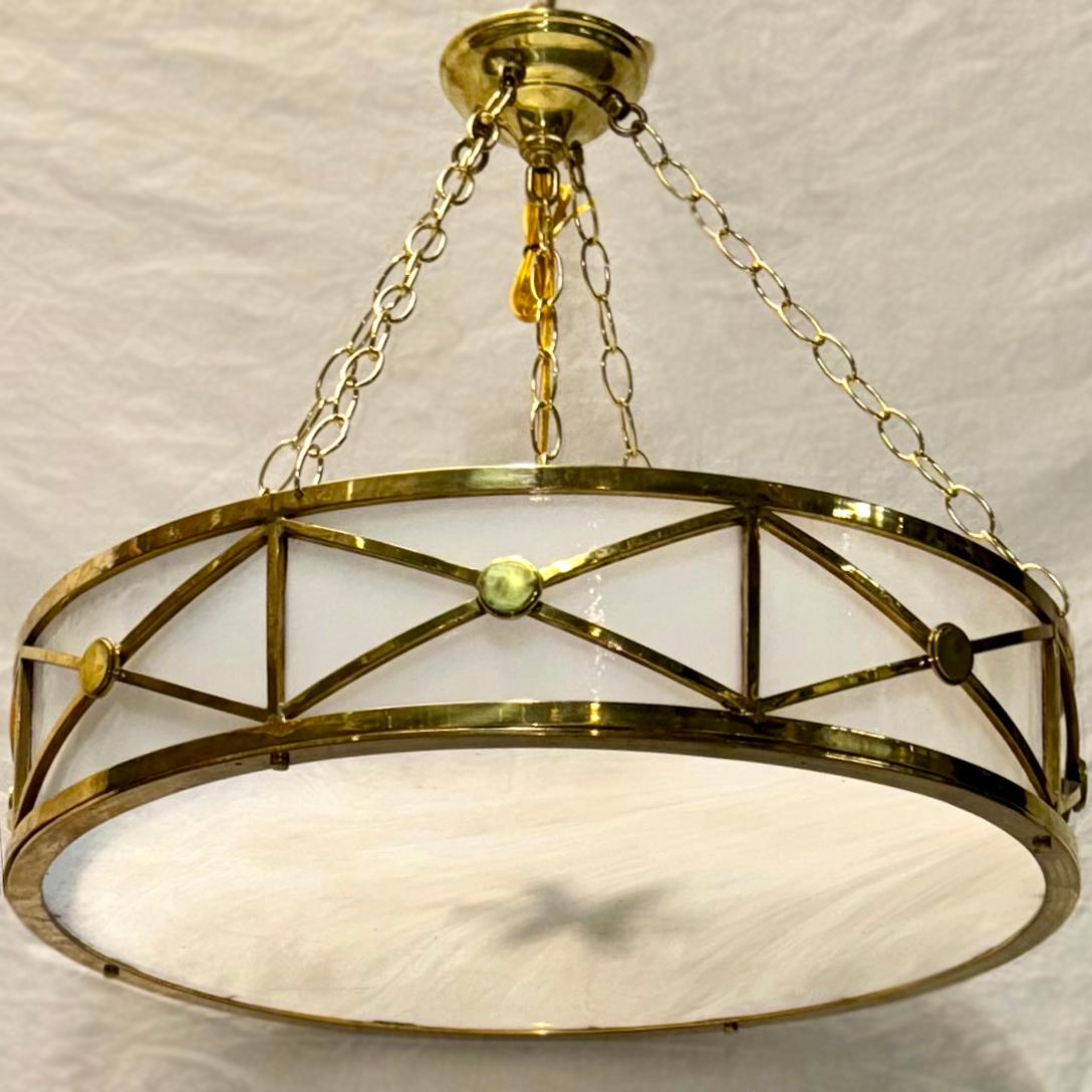 French Set of Bronze & Milk Glass Light Fixtures, Sold Individually For Sale