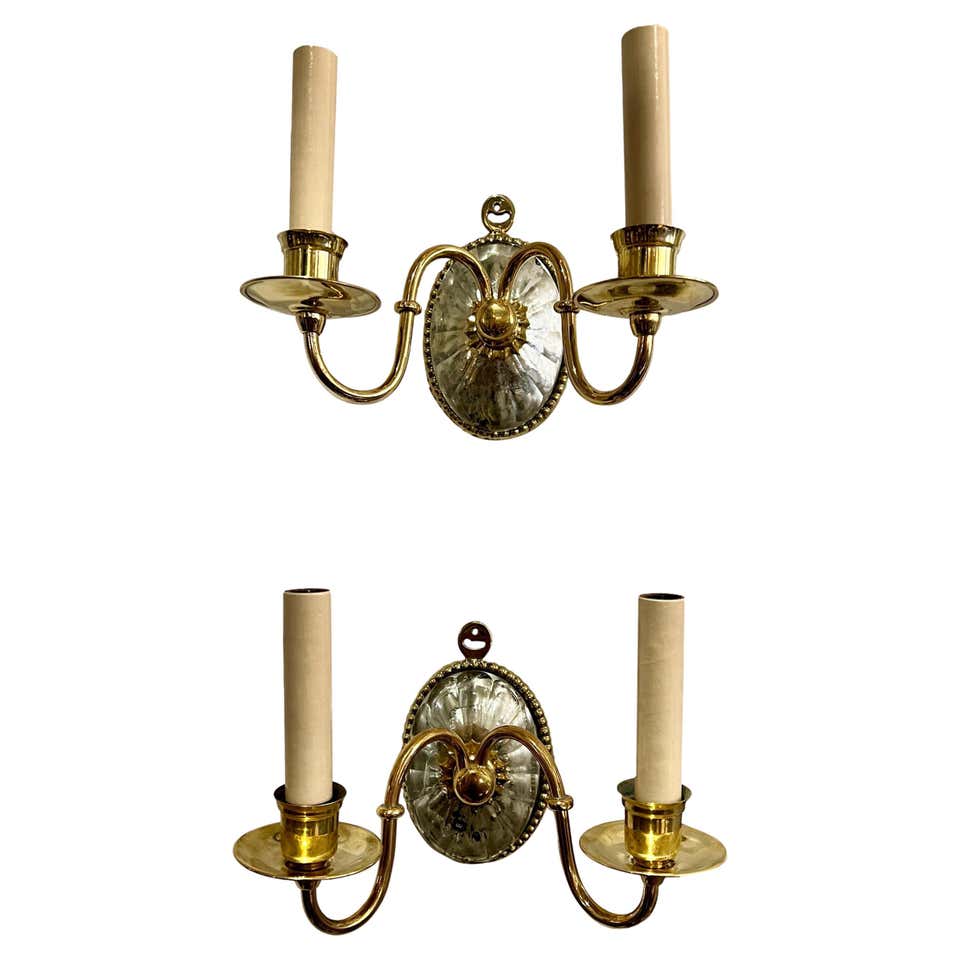 Set of Bronze and Glass Rods Sconces, Sold Per Pair For Sale at 1stDibs