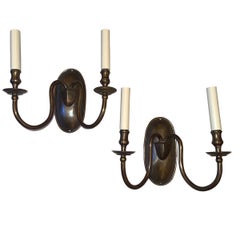 Set di lampade neoclassiche in bronzo, vendute a coppie